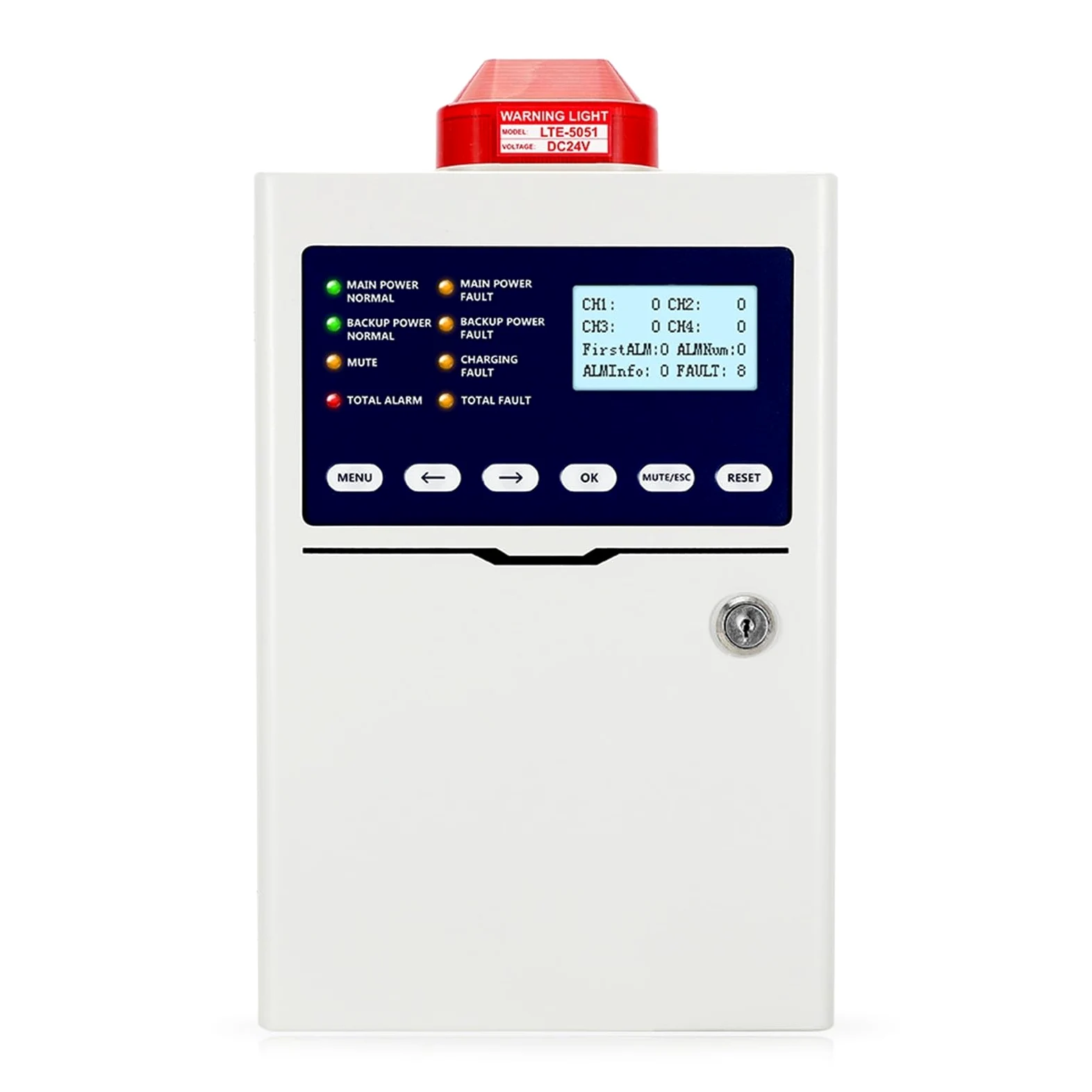 Rivelatore Multigas Fisso for Metano e Ossigeno Misuratore di Gas ad Armadietto a Parete da 4-16 Canali(BH-KZ101(8 Channels))
