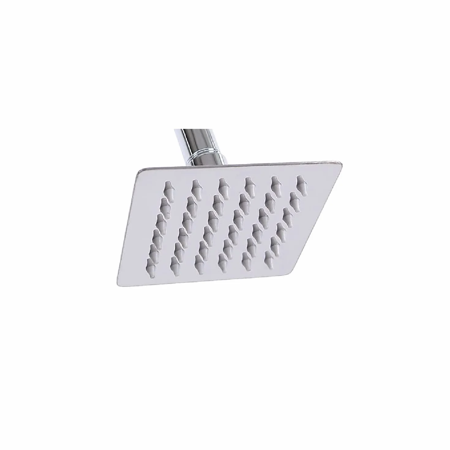 ZENZERO® SOFFIONE DOCCIA acciaio inox 15x15cm QUADRATO ugelli anticalcare getto a pioggia