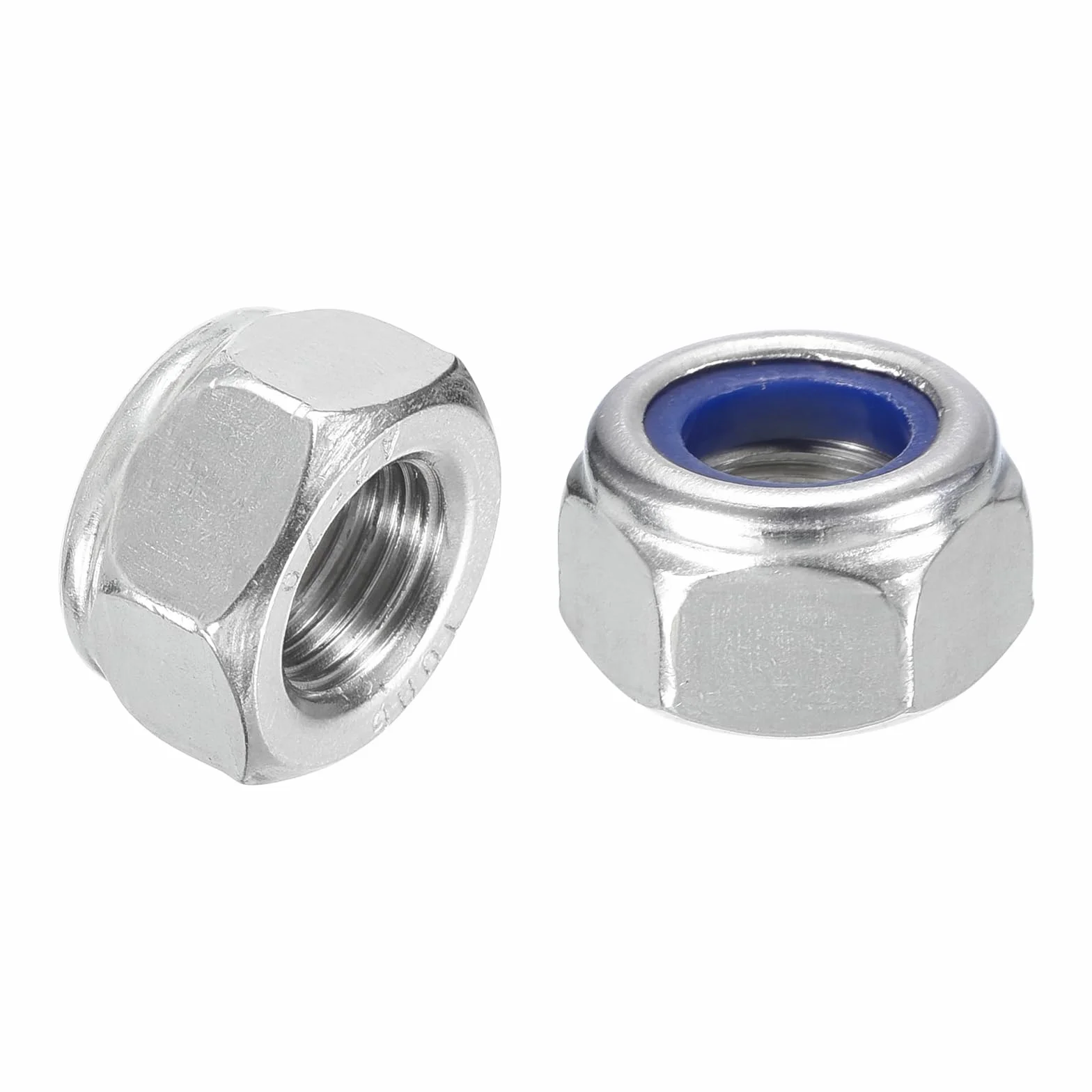 sourcing map 5 dadi di bloccaggio esagonali M12 x 1,25 mm in acciaio inossidabile 304 autobloccanti nylon