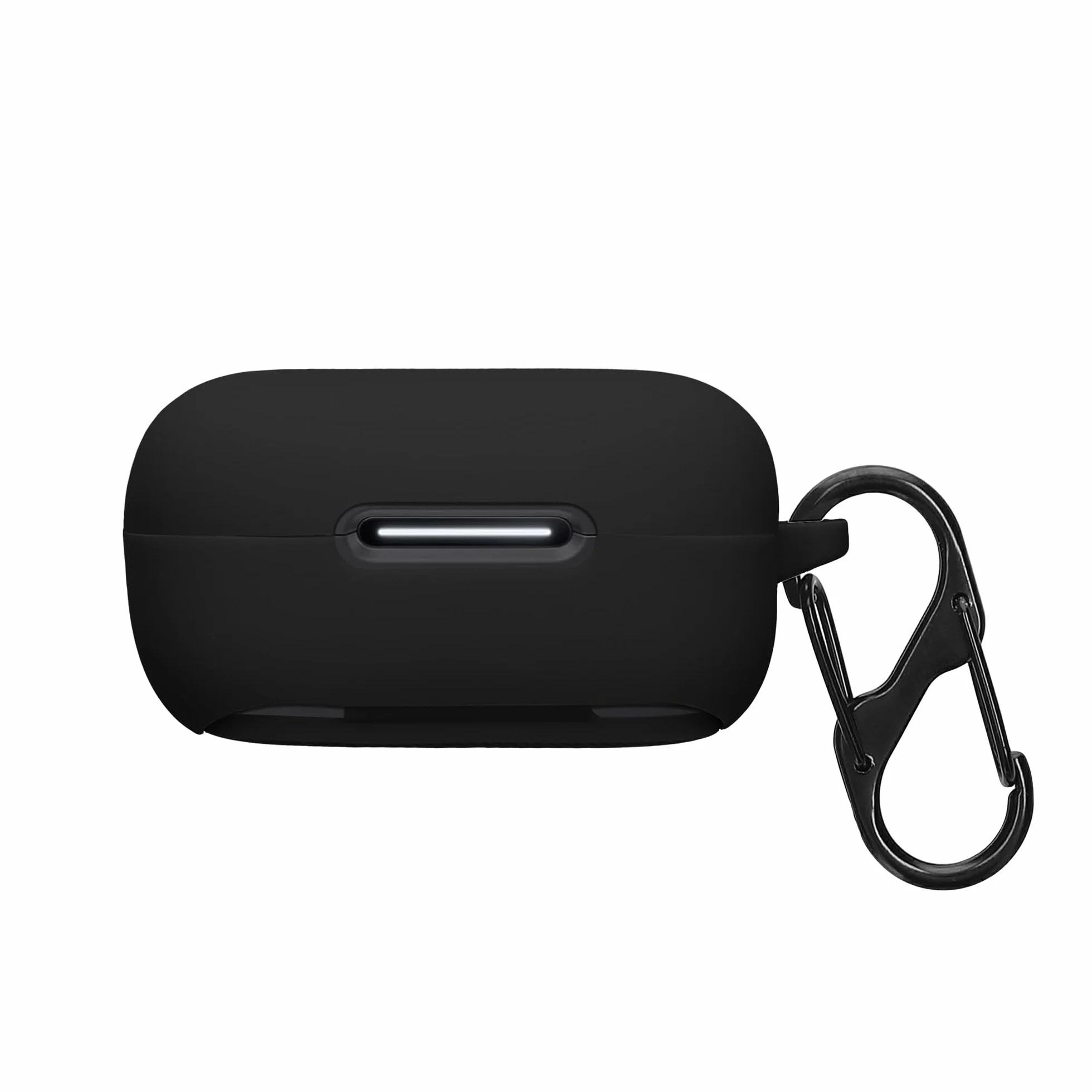 kwmobile Custodia Caricatore Compatibile con Anker Soundcore P30i - Cover Silicone nero - Rivestimento Gommato Protezione con Gancio