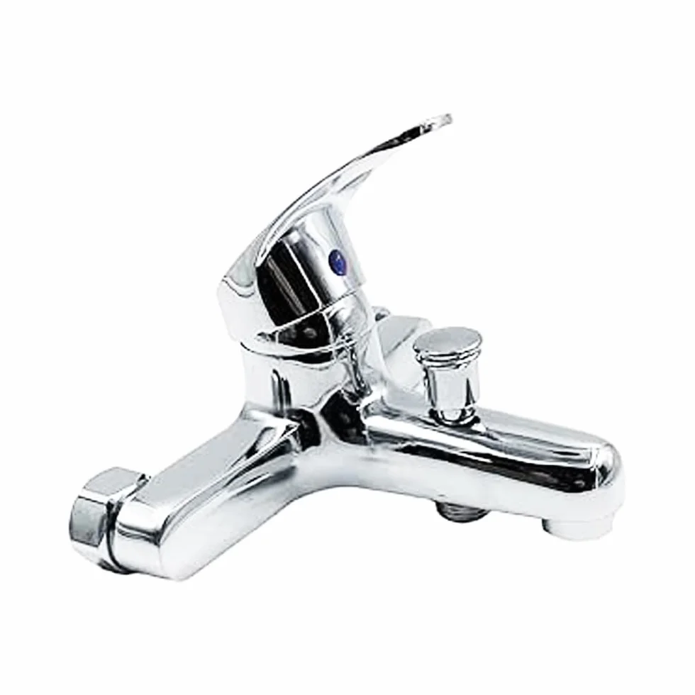 Rubinetto Miscelatore Cromato per Vasca da Bagno in Acciaio Inox