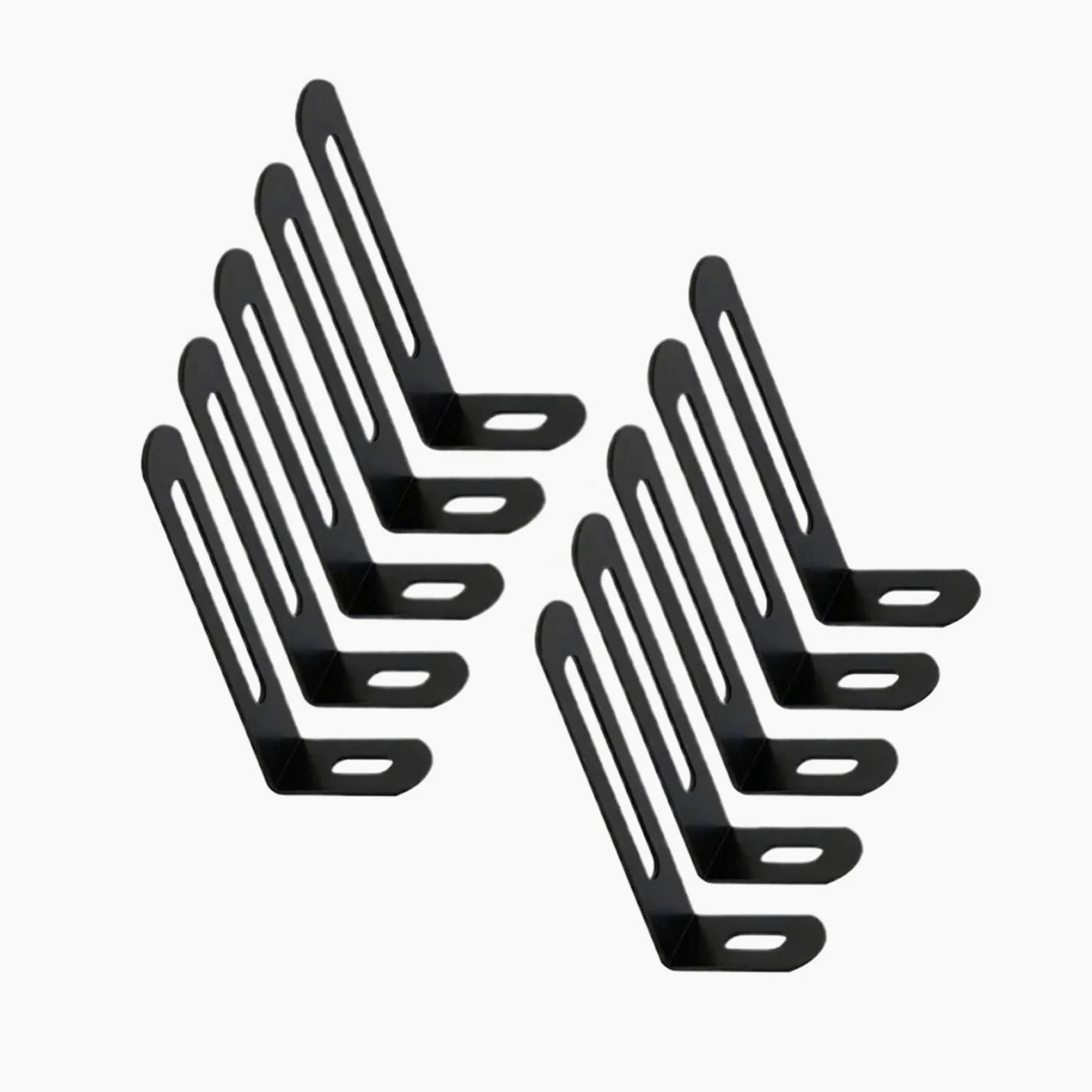 Staffe angolari regolabili in acciaio inossidabile | Hardware for giunti multiuso da 10/20 pezzi for il montaggio di scaffali e tutti i mobili(Black--20pcs)
