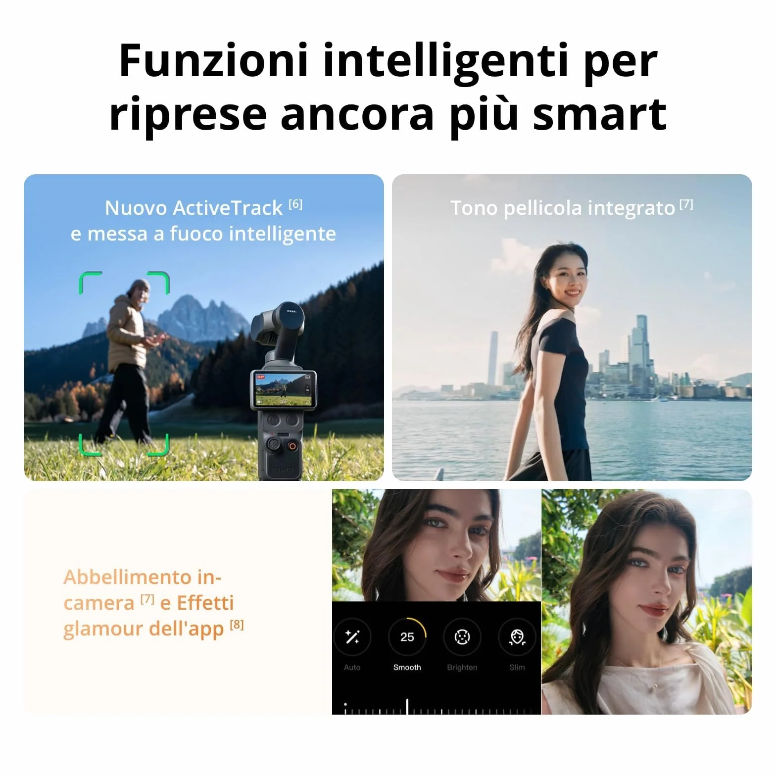 DJI Osmo Pocket 4 Combo Standard, fotocamera stabilizzata tascabile per vlog, CMOS da 1″ e 4K/240fps, stabilizzazione a tre assi, 107 GB di memoria integrata (Standard Combo)