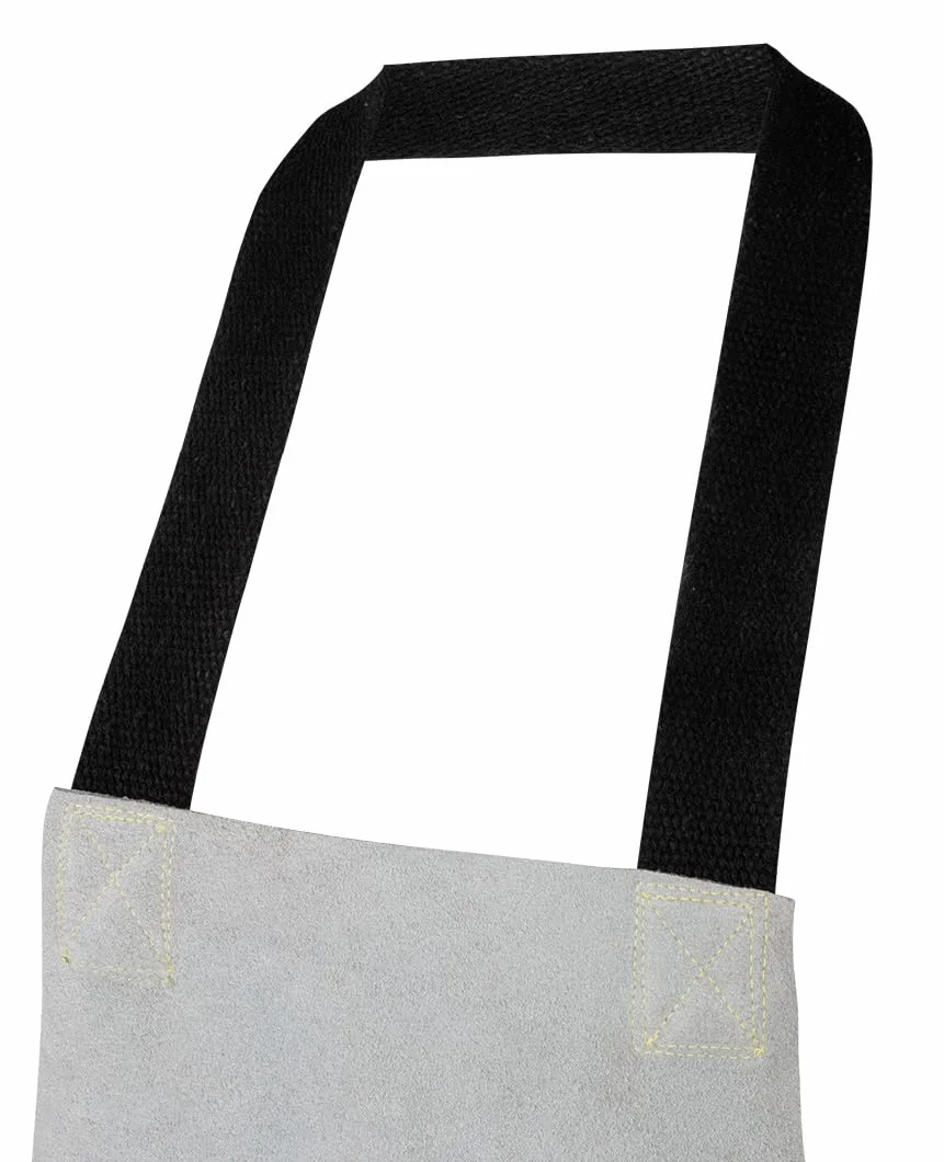 NEO TOOLS Grembiule da saldatura in pelle di alta qualità 60 x 90 cm Protezione robusta per lavori di saldatura Resistente al calore e ignifugo Cintura regolabile per collo e cintura in vita