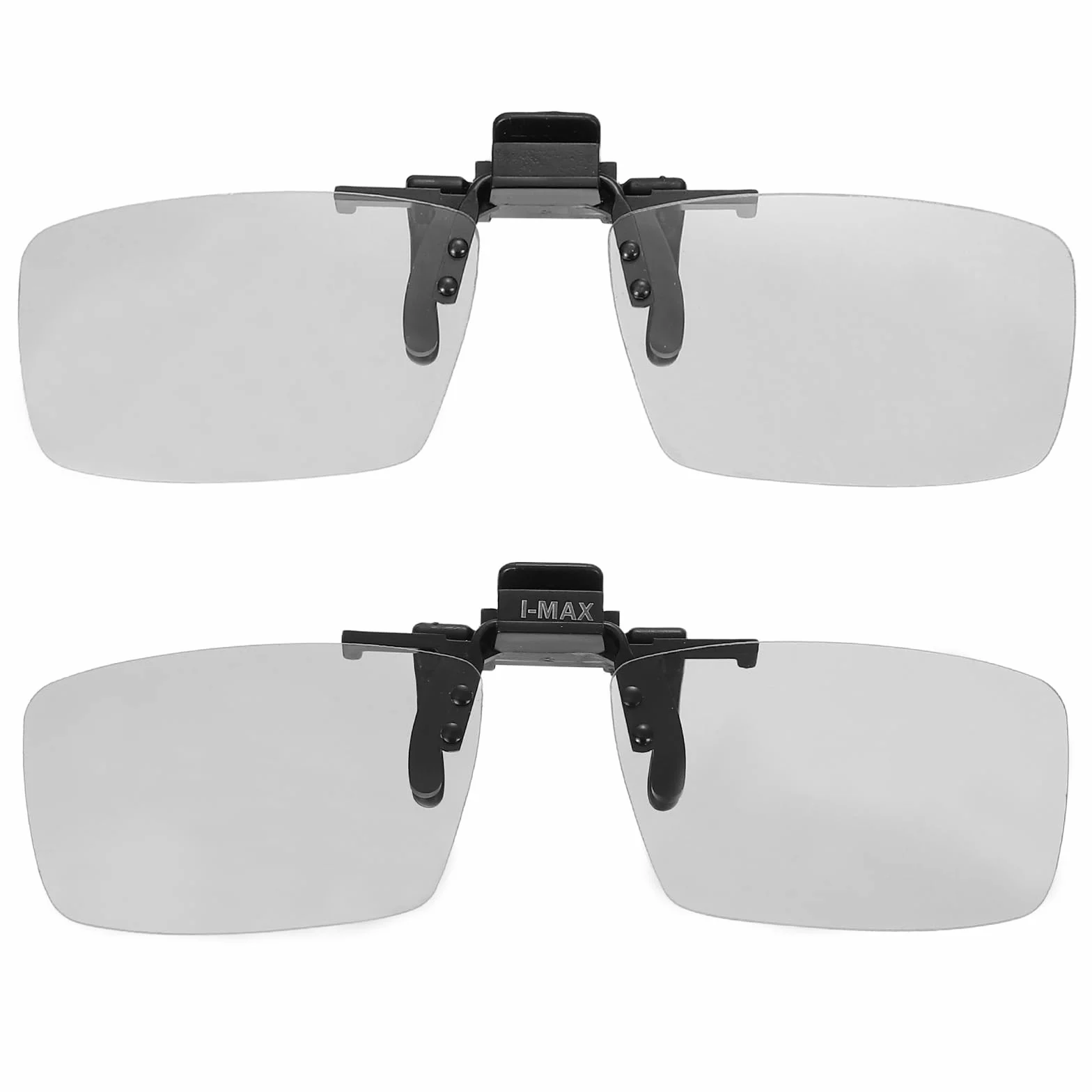 QUARKZMAN 2 Pezzi Occhiali 3D Clip-On Polarizzati, Occhiali 3D Passivi A Cornice Circolare Per Film Anaglifici Cinema Giochi TV Fotoproiettore