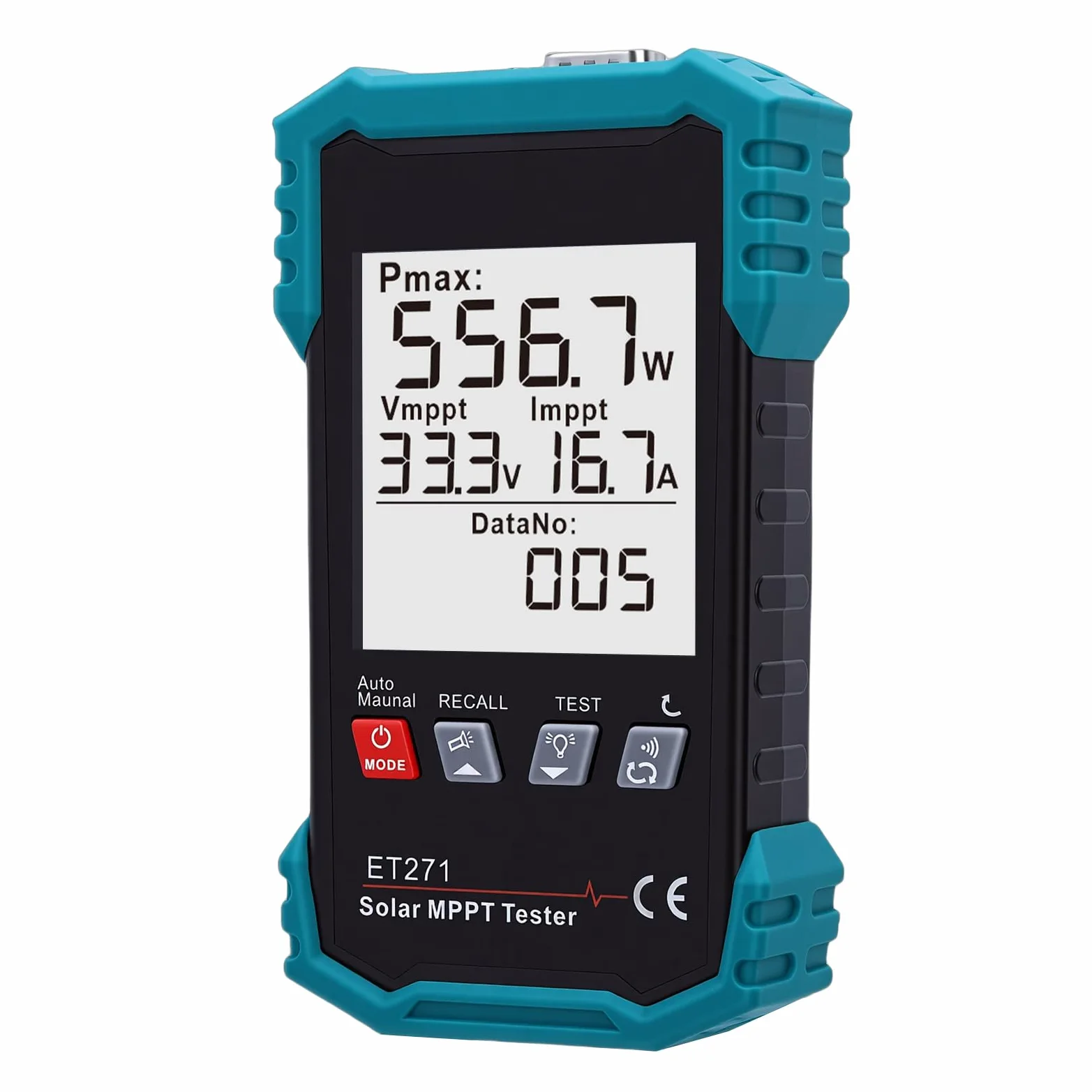 Ejoyous Tester per Pannelli Solari da 2000 W, Multimetro Fotovoltaico MPPT con Display LCD per Tensione a Circuito Aperto e Rilevamento Guasti nei Sistemi Solari