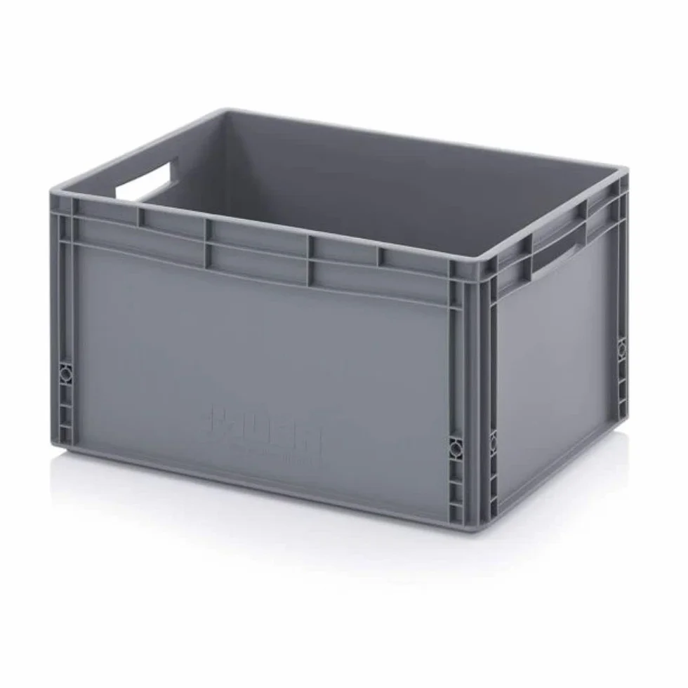 Contenitori impilabili in plastica 66 litri 60 x 40 x 32 cm grigio