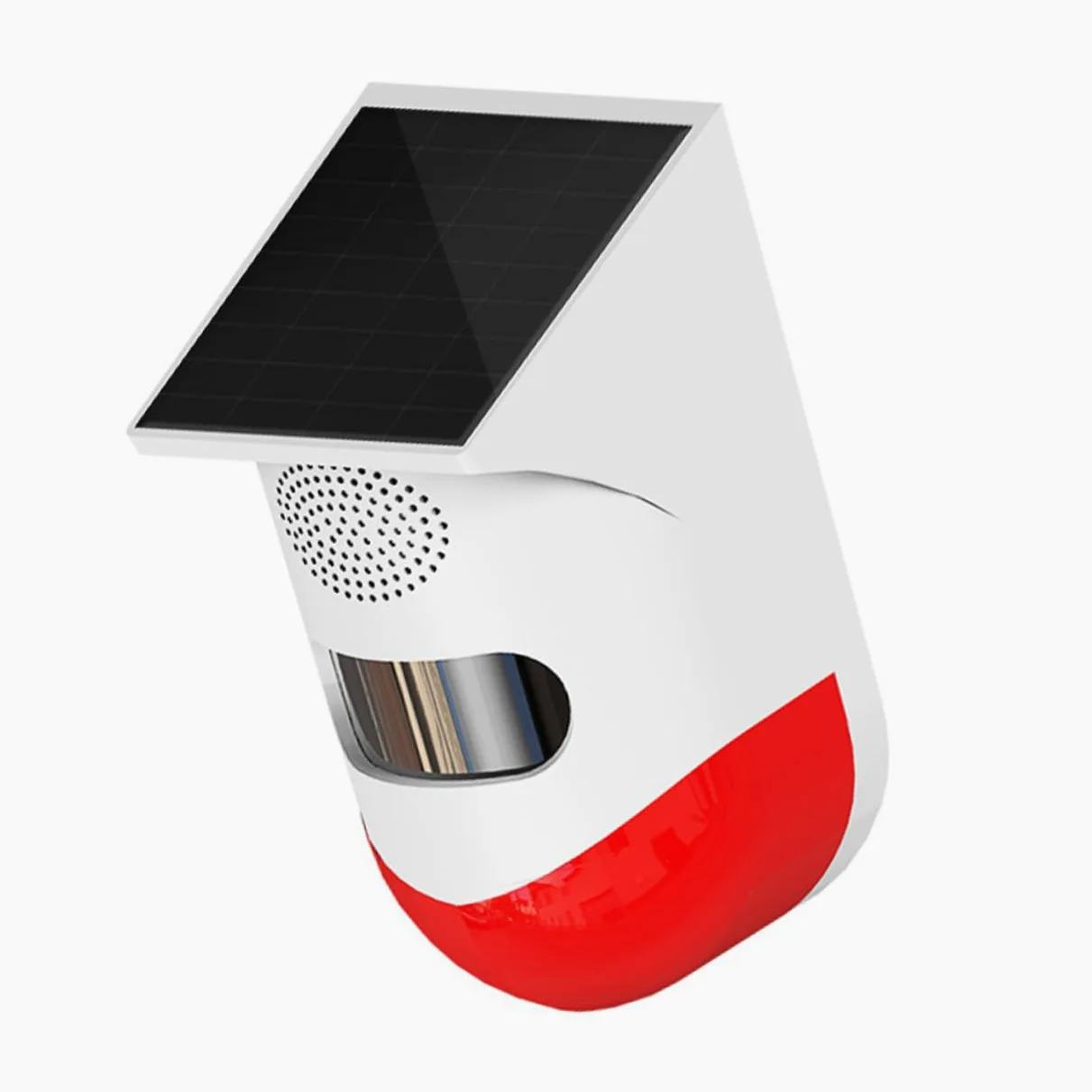 HOMSFOU Rilevatore Infrarossi Esterno Solare, Allarme Casa Ip67, senza Fili, in ABS e Materiale Semiconduttore, per Sicurezza di Giardino e Casa