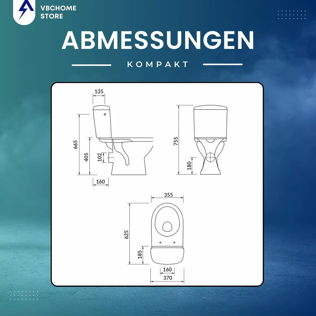 Merida ceramica WC set design con cassetta sedile polipropilene uscita acqua orizzontale