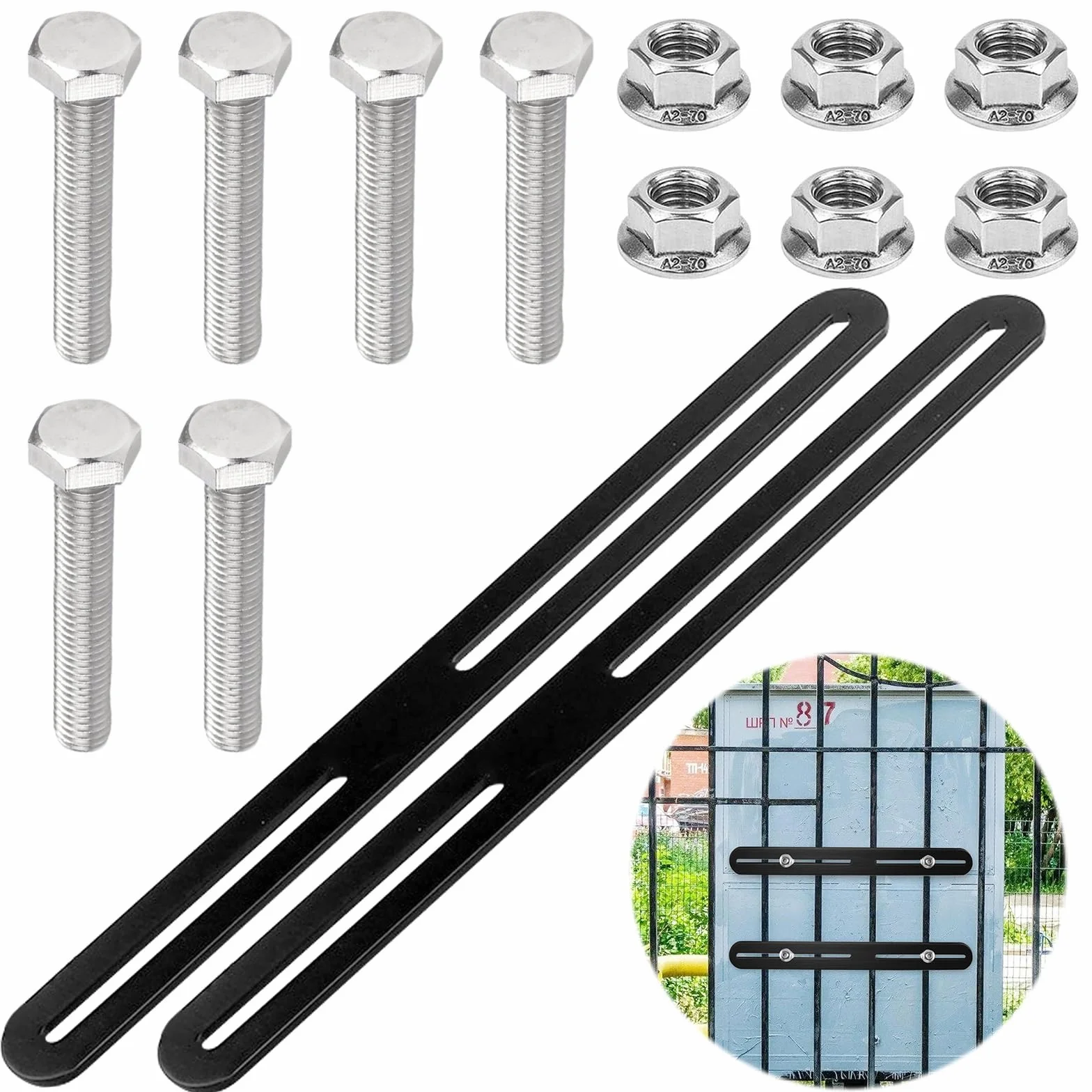 Yuragim Set di fissaggio per cassetta delle lettere 2 pezzi 280 mm supporto per cassetta