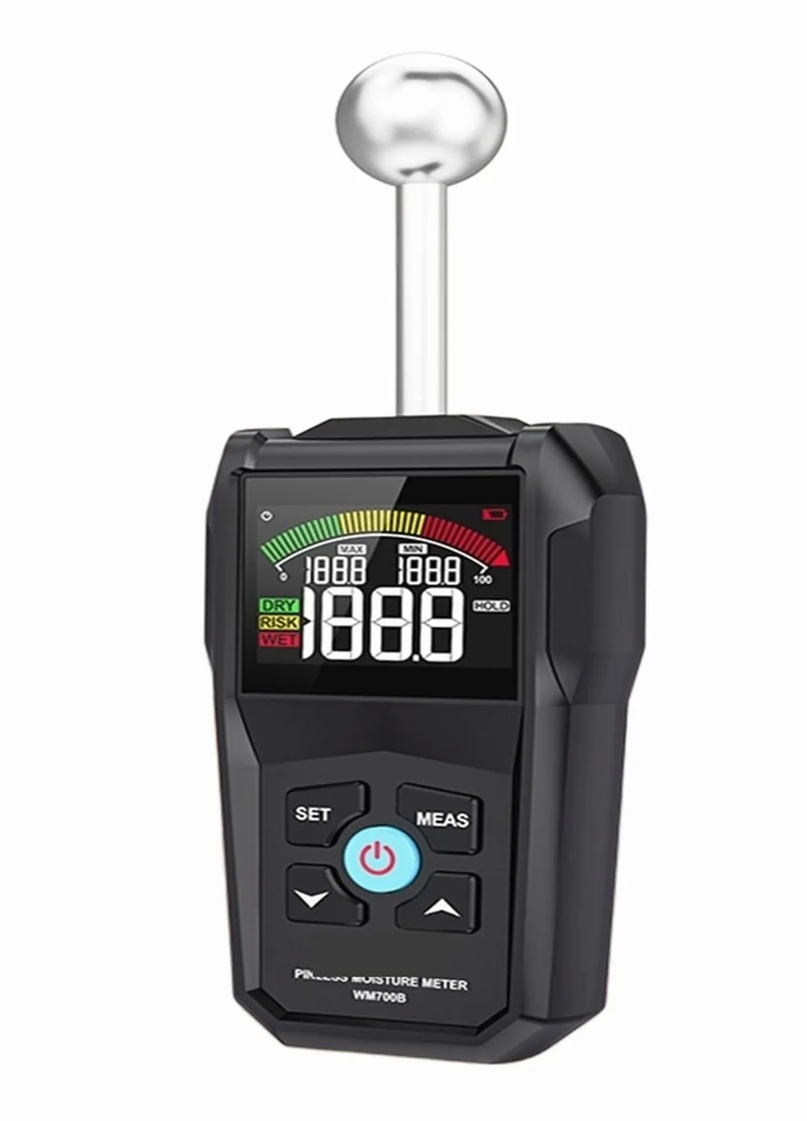 Misuratore di umidità del Legno Digitale Rilevatore Senza Contatto Schermo LCD Igrometro Allarme Tester Piccolo Errore