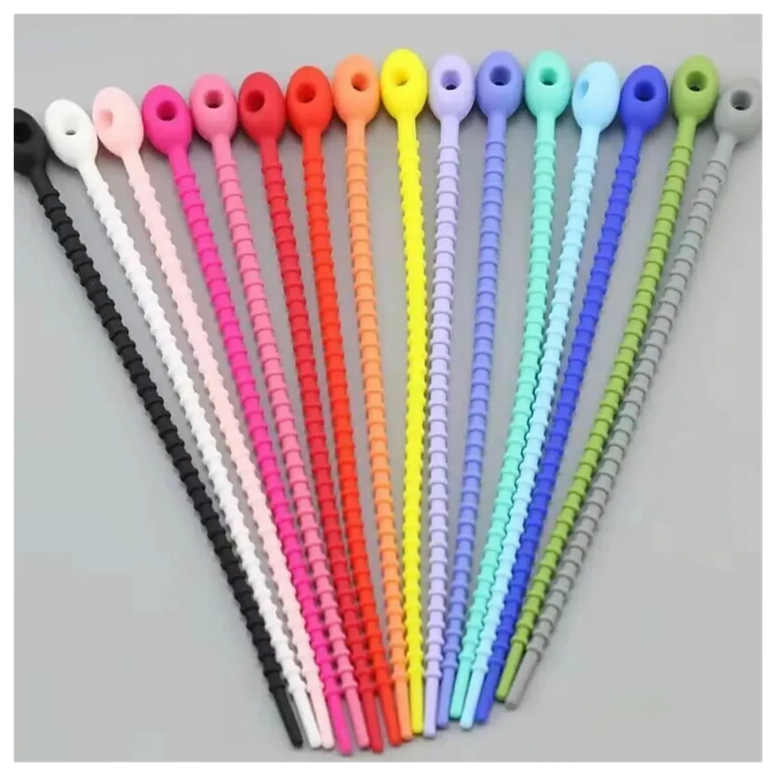 Fascette in silicone multicolori, Fascette in silicone Twist Snake, fascette in 12-21 cm 20-100 pezzi(12cm,100pcs)