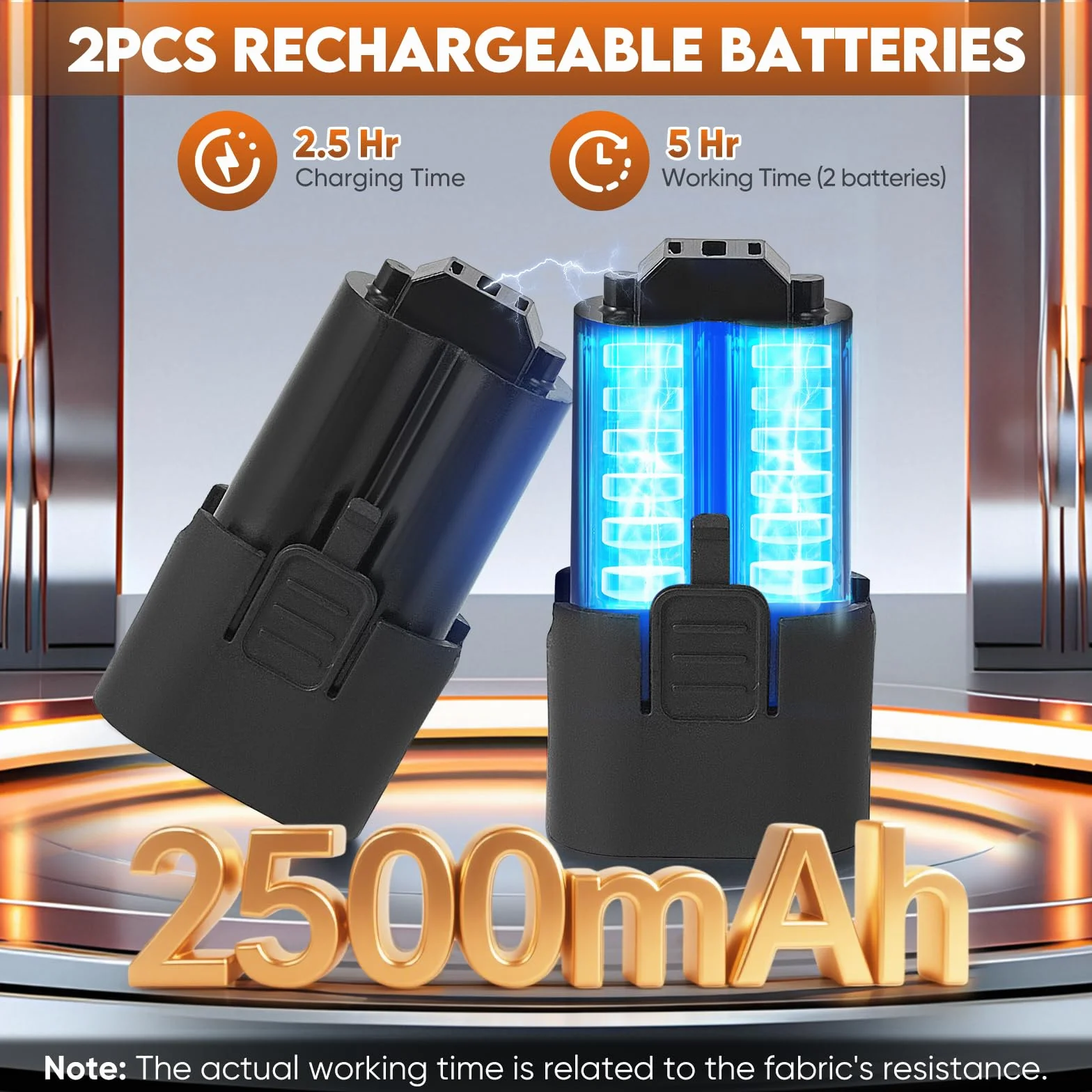 Forbice elettrica per tessuti 2500mAh 6000RPM 2 lame di ricambio