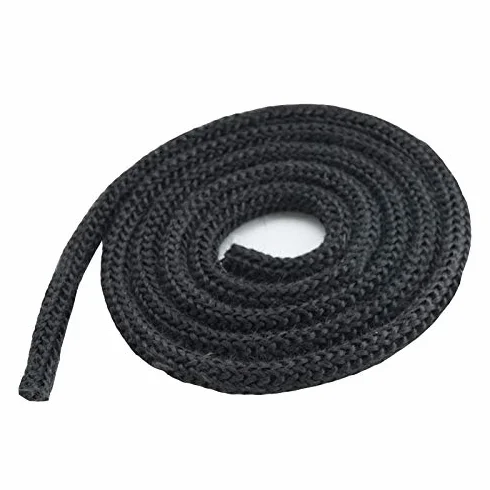 Guarnizione per stufa, guarnizione rotonda, corda, resistente al calore, porta 12 mm, 50 m, grigio scuro/antracite