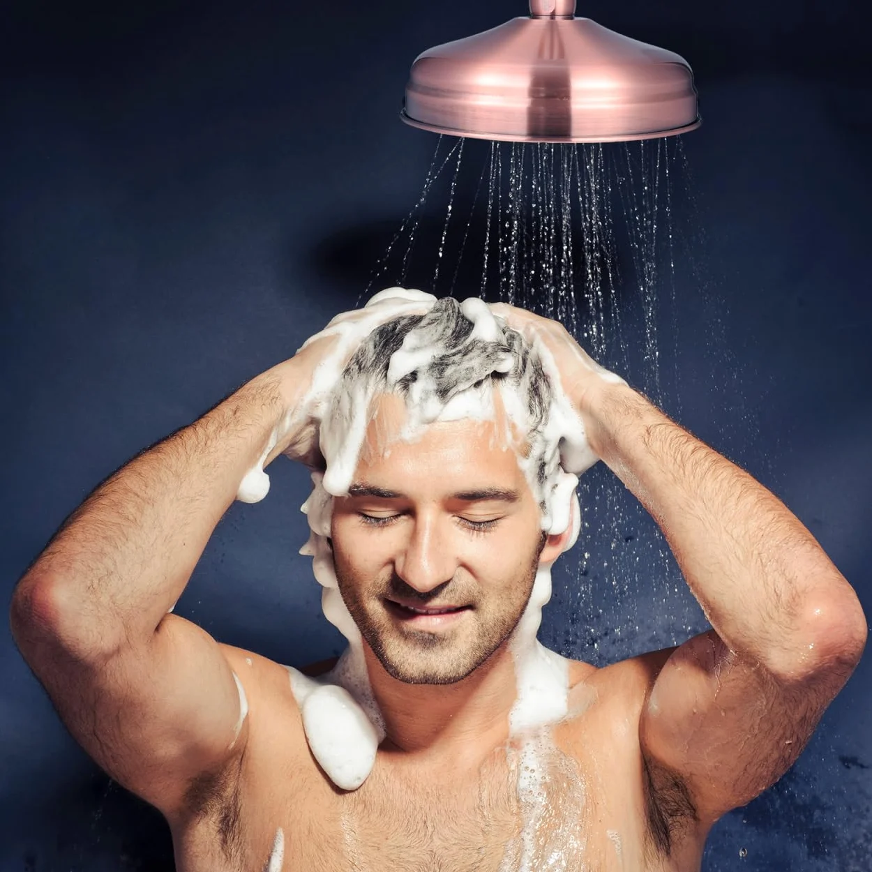 Housoutil Soffione Doccia in Rame Antico 7.87 Pollici Soffione Doccia Vintage Con Ugelli in Silicone Per Bagno Stile Retrò Facile Installazione E Alta Pressione Per Rilassanti Momenti