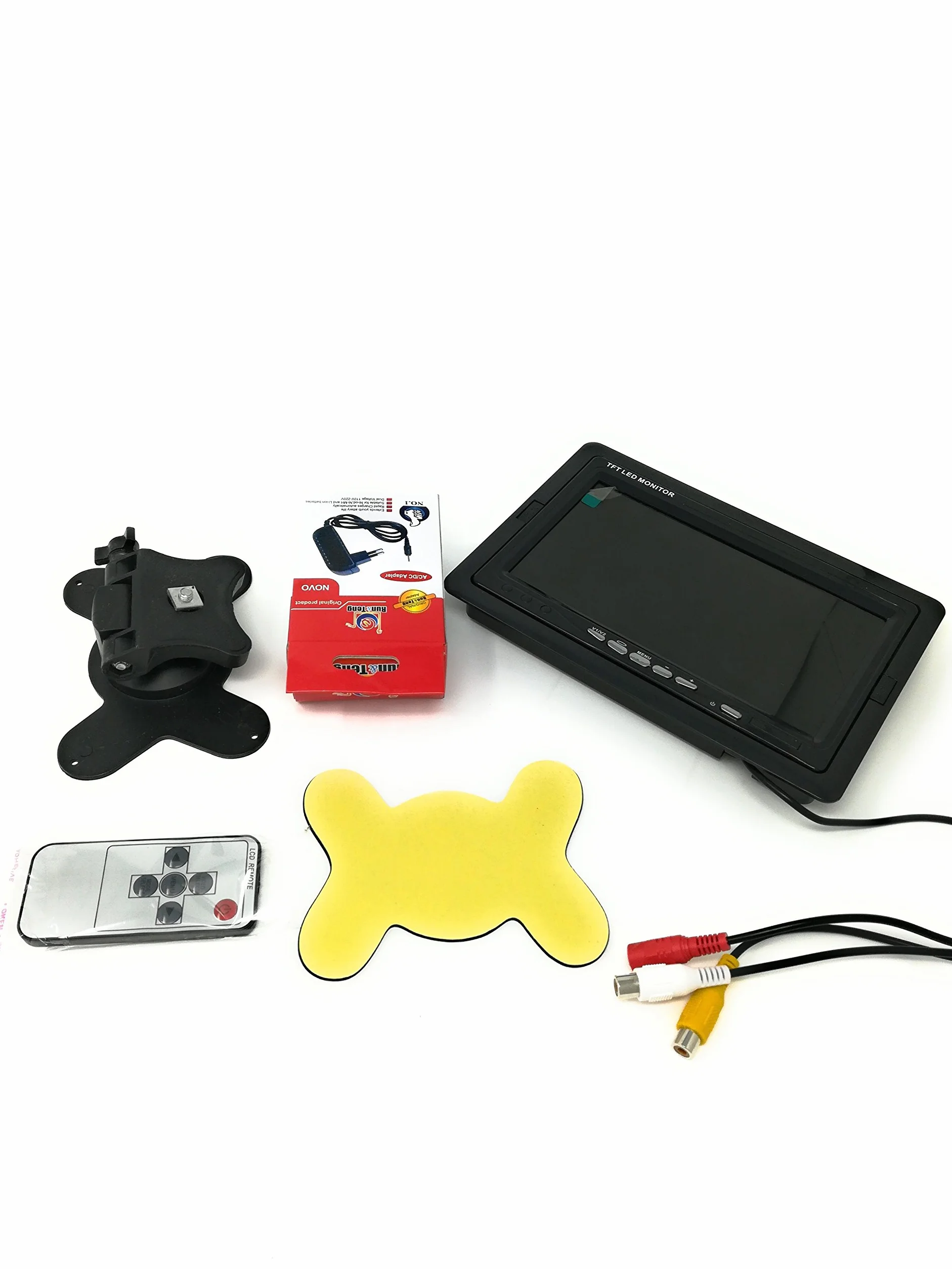 MONITOR LCD 7" POLLICI TFT CON TELECOMANDO PER AUTO MACCHINA CASA CAMPER TVCC …