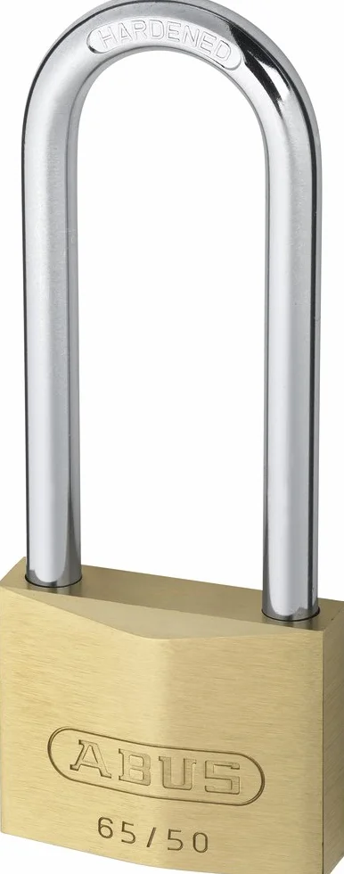 Abus 12018 - Lucchetto in ottone ad arco lungo, 80 mm, con chiave unica 6504