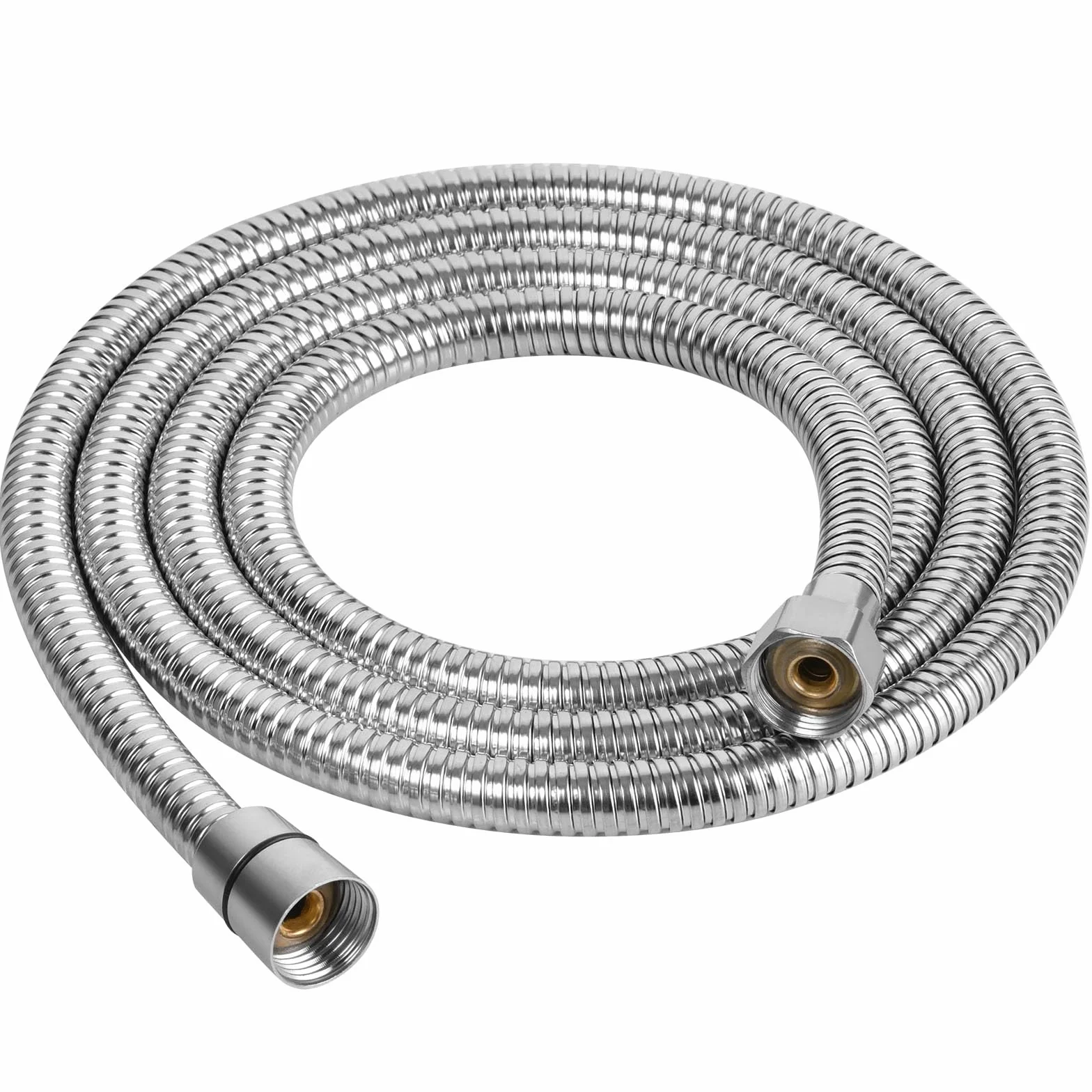 OSDUE Flessibile Doccia,200cm Universale G1/2 Ricambio Tubo Acciaio inossidabile 304 Interfaccia Standard a 4 Punti Doccia Tubo Prolunga Tubo del Rubinetto Antitorsione Resistente Alta Temperatura