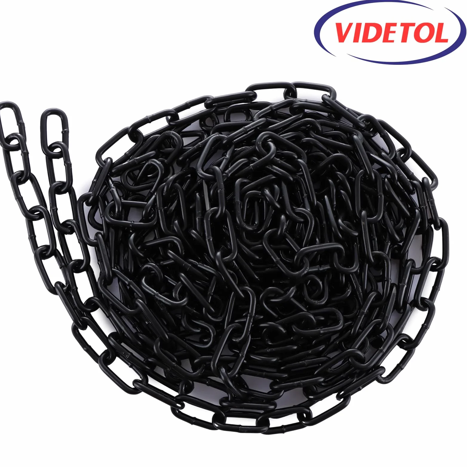 Catena in acciaio inox 304, lunghezza 9 m, maglie da 4 mm, in acciaio zincato nero saldato, per cancelli di recinzione, porte del garage, catene a battente e serratura di sicurezza per