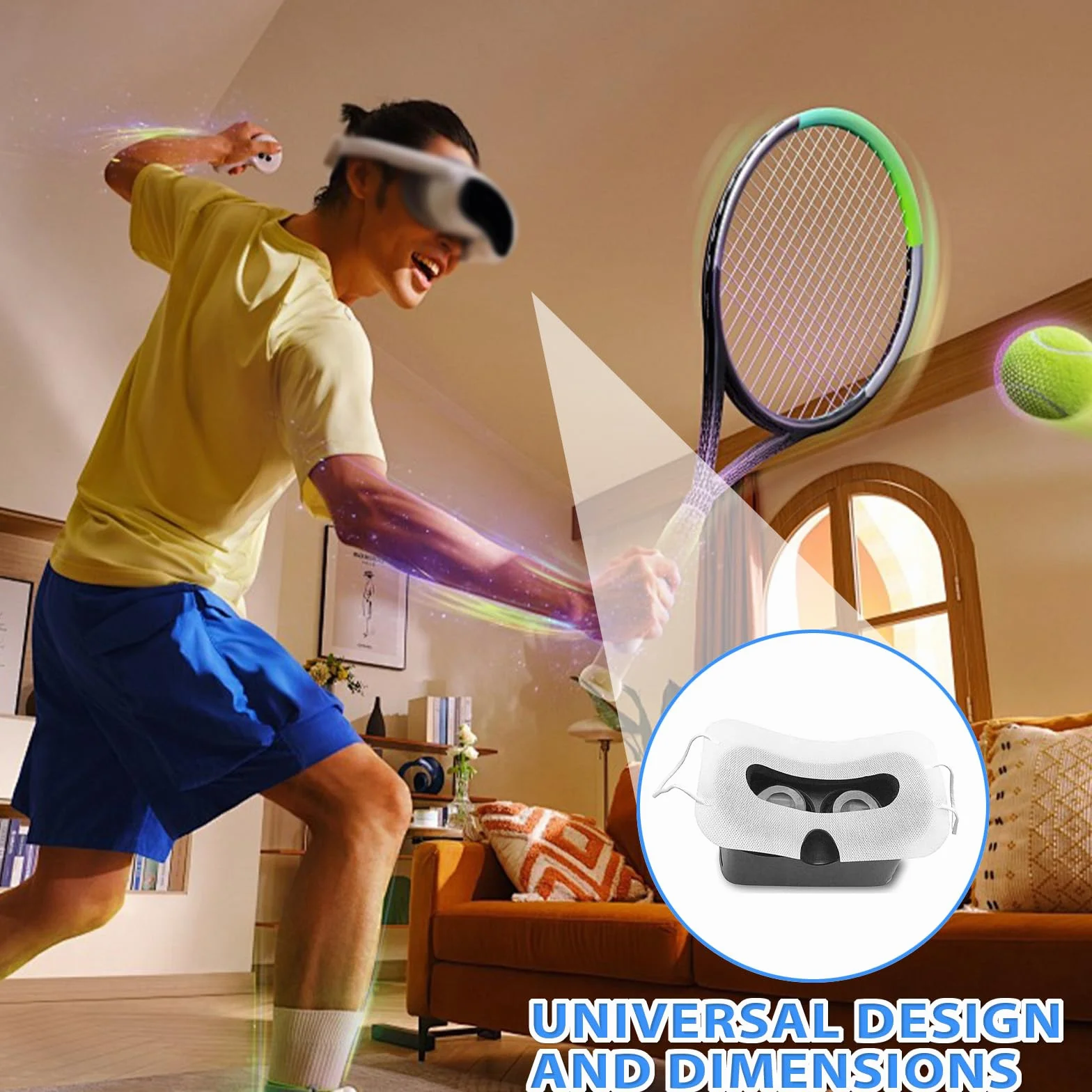 Visore Realtà Virtuale - Visore VR per Apple e PC: Maschera Monouso in Tessuto Non Tessuto per Un'Esperienza VR Igienica e Pulita