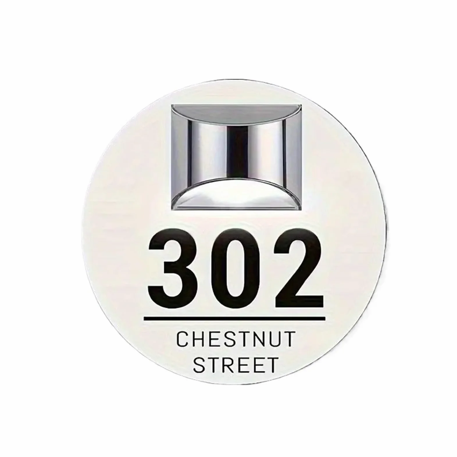 1pc Solare Acrilico Numero Civico Segno Incisione Cava Indirizzo Targa Porta Impermeabile for Decorazioni for La Casa All'aperto(White Black,25x25cm)