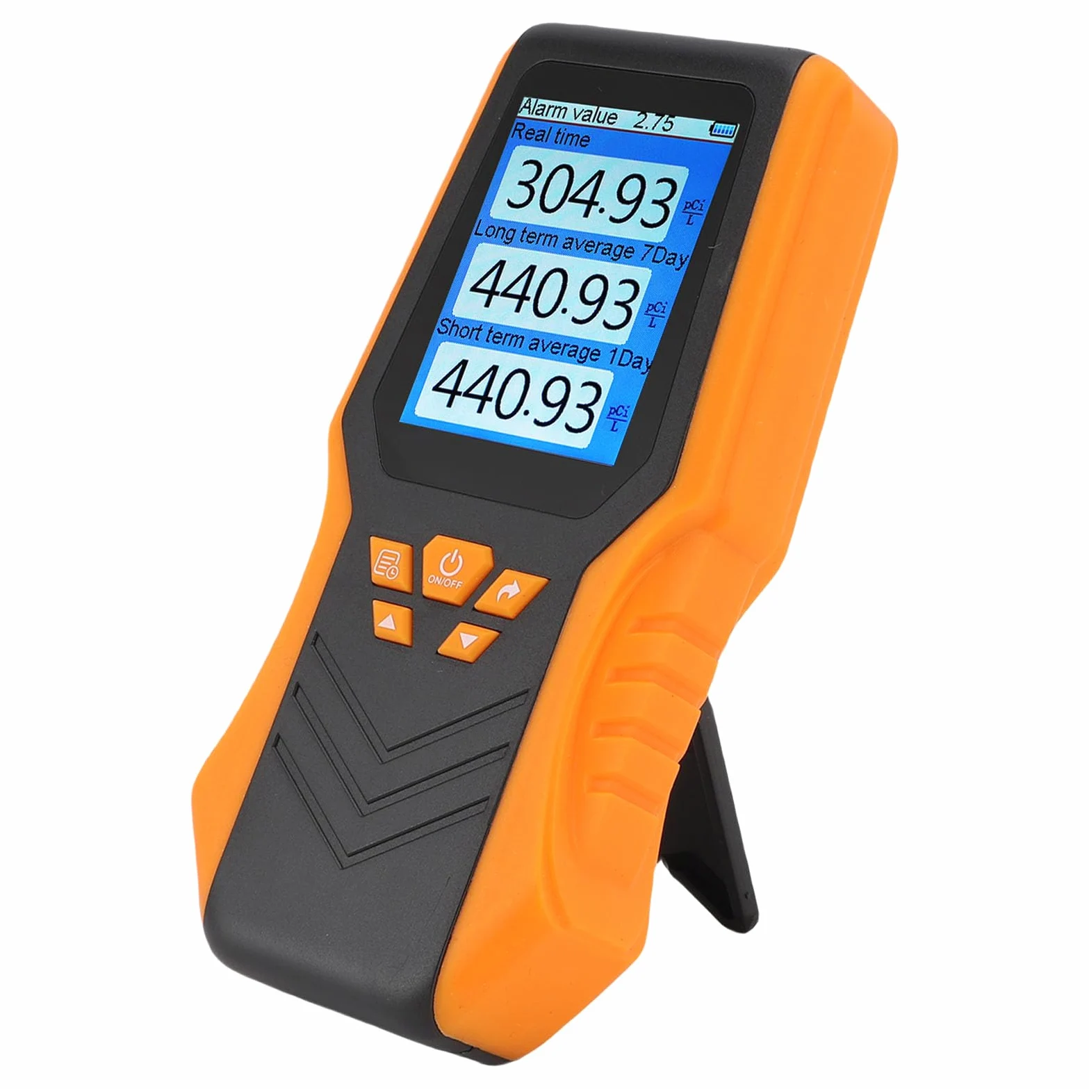 Bewinner Rilevatore di Radon Portatile Accurato con Tempo Reale, Media a Lungo e Breve Termine, Display LCD - Kit di Test del Radon Portatile per Casa, Scuola, Ufficio e Cantina