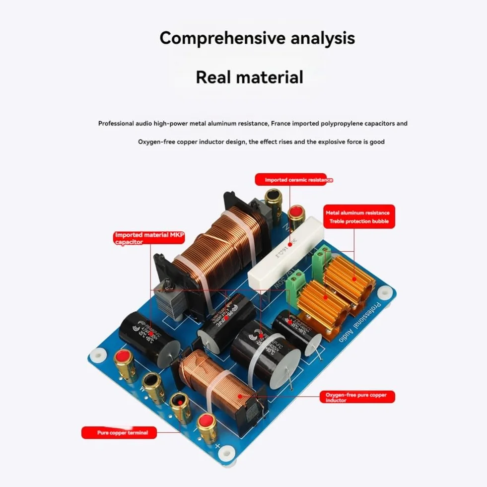 Divisore di Frequenza Professionale Crossover per Altoparlanti A Due Vie da 1500 W per Prestazioni Palco Singolo per Altoparlante Singolo da 15 Pollici e 18 Pollici