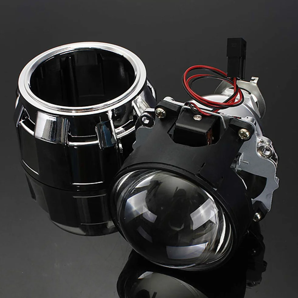 Festnight 2.5"HID Bi-Xenon Lente per proiettori Lente Frontale H1 H4 H7 Raggio Alto/Basso RHD