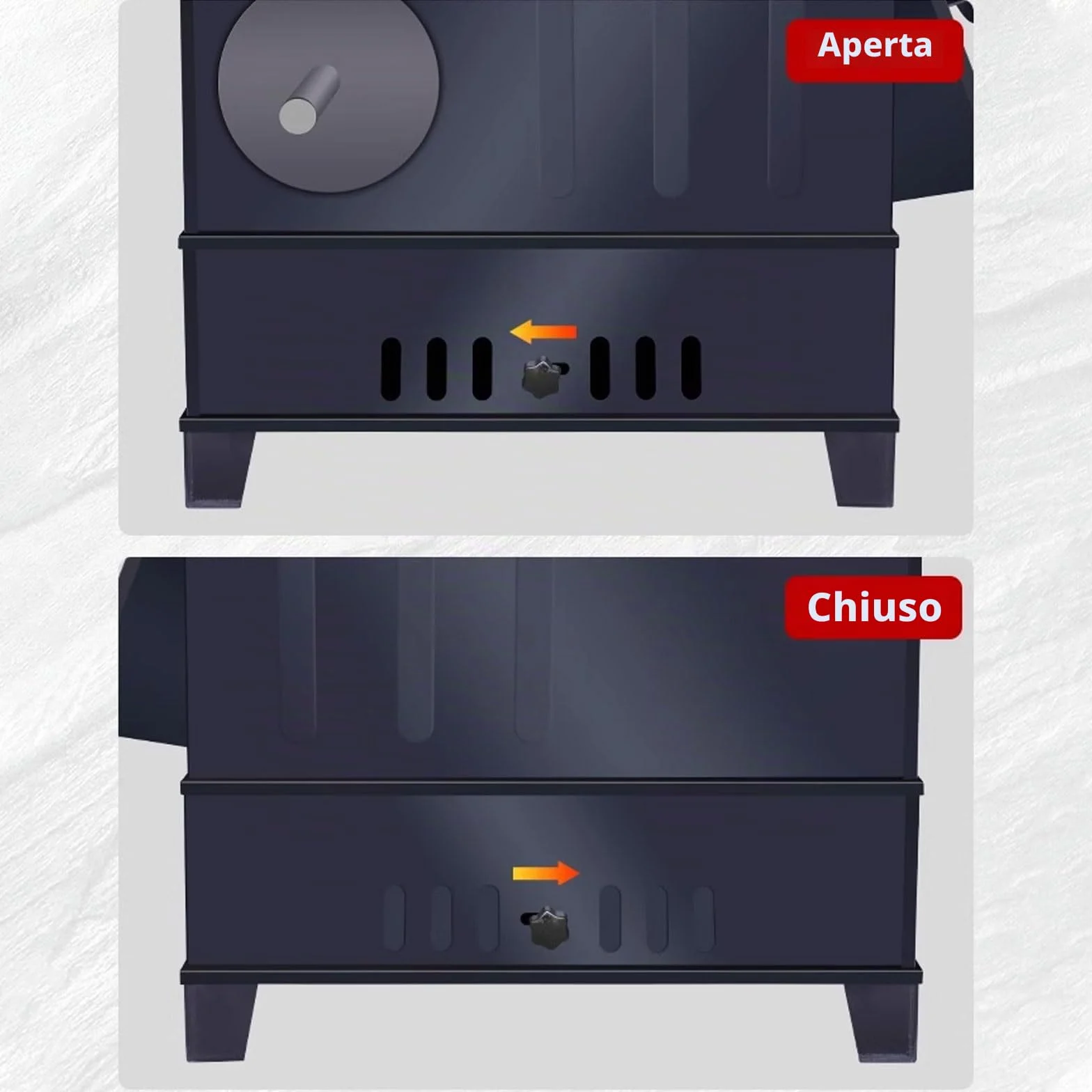 Stufa A Pellet Stufa A Legna Con Forno Struttura in Lamiera D'acciaio Focolare Di Grande Capacità Forno A Legna Include Camino, Gancio E Pinza(50.5 * 30.5 * 41cm)