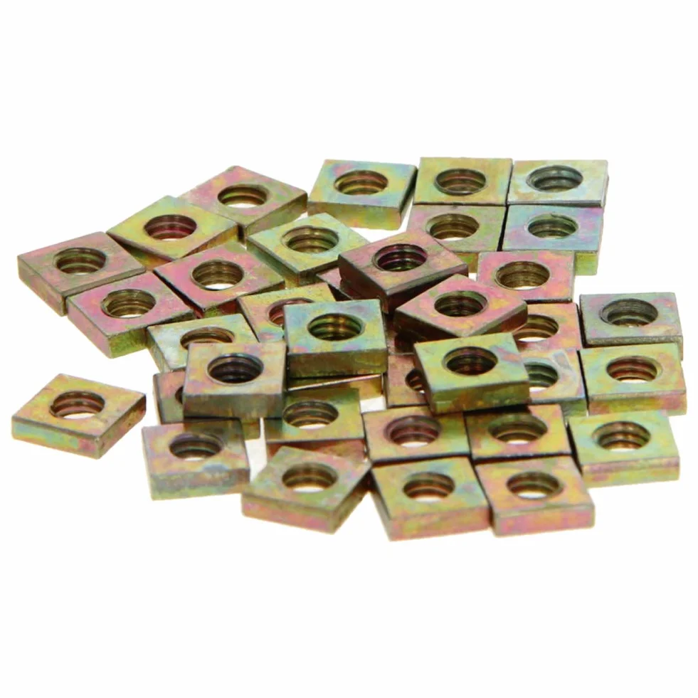 MroMax M4 x 7 x 2 mm dadi quadrati in acciaio al carbonio zincato 20 pz