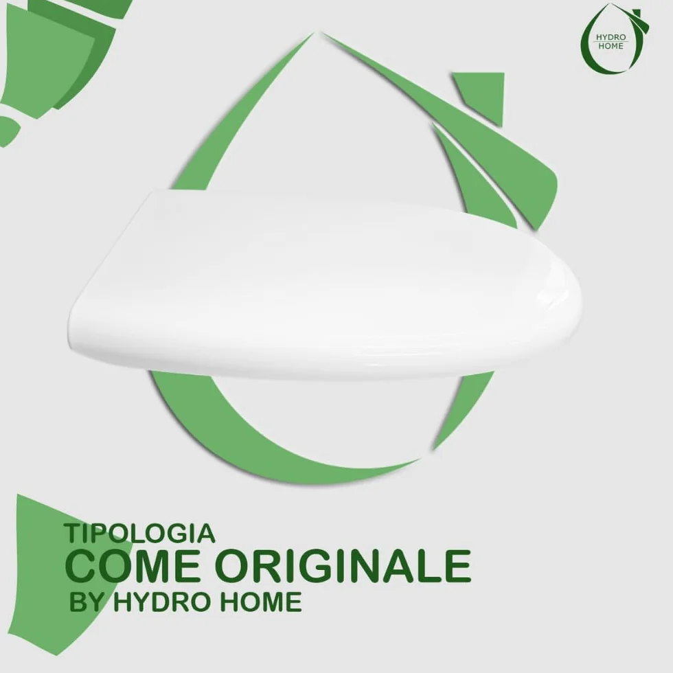 Copriwater Sedile Wc Loft Hidra Come Originale, In Plastica Termoindurente Avvolgente,Colore Bianco MADE IN ITALY