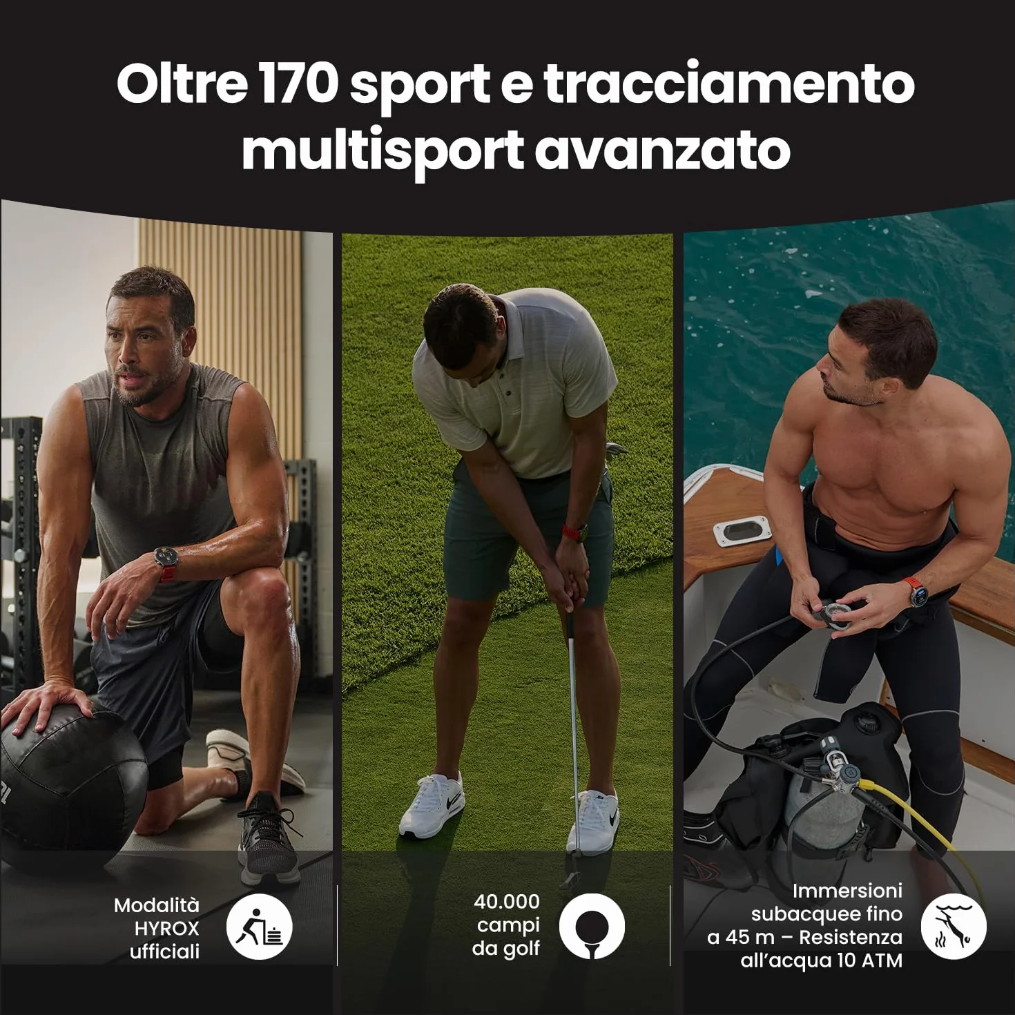 Amazfit Balance 2 Smartwatch 47mm, AMOLED 1,5", Mappe Offline, GPS Dual Band, 21 Giorni Batteria, Oltre 170 Modalità Sportive, HYROX e Golf, Allenamento di Forza, Cardio & Sonno per Android e iPhone