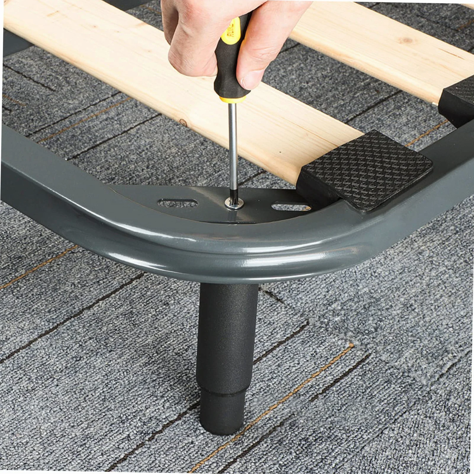 ORFOFE Piedini Per Mobili Gambe Regolabili Per Letto Massima 150 Mm Installazione A Doppio Foro Per Letto in Legno