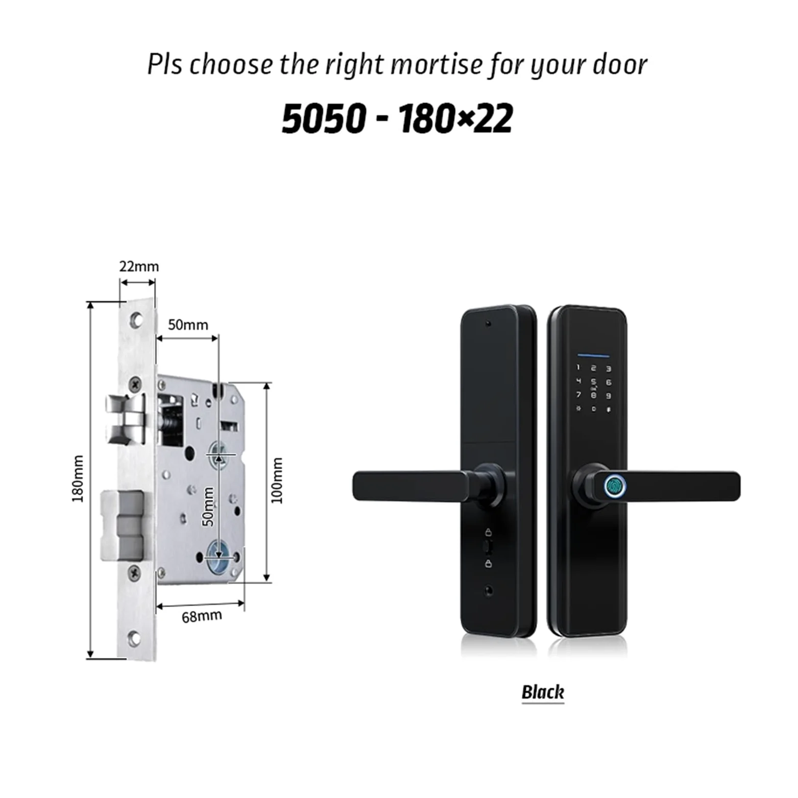Serratura intelligente, Impronta digitale Impermeabile Cerradura Inteligente Fechadura Eletronica Smart Door Block(X7ty-180)