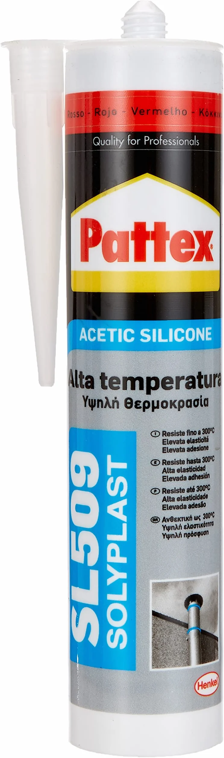 SILICONE PATTEX SL-509 ROSSO H.TEMPERATURE