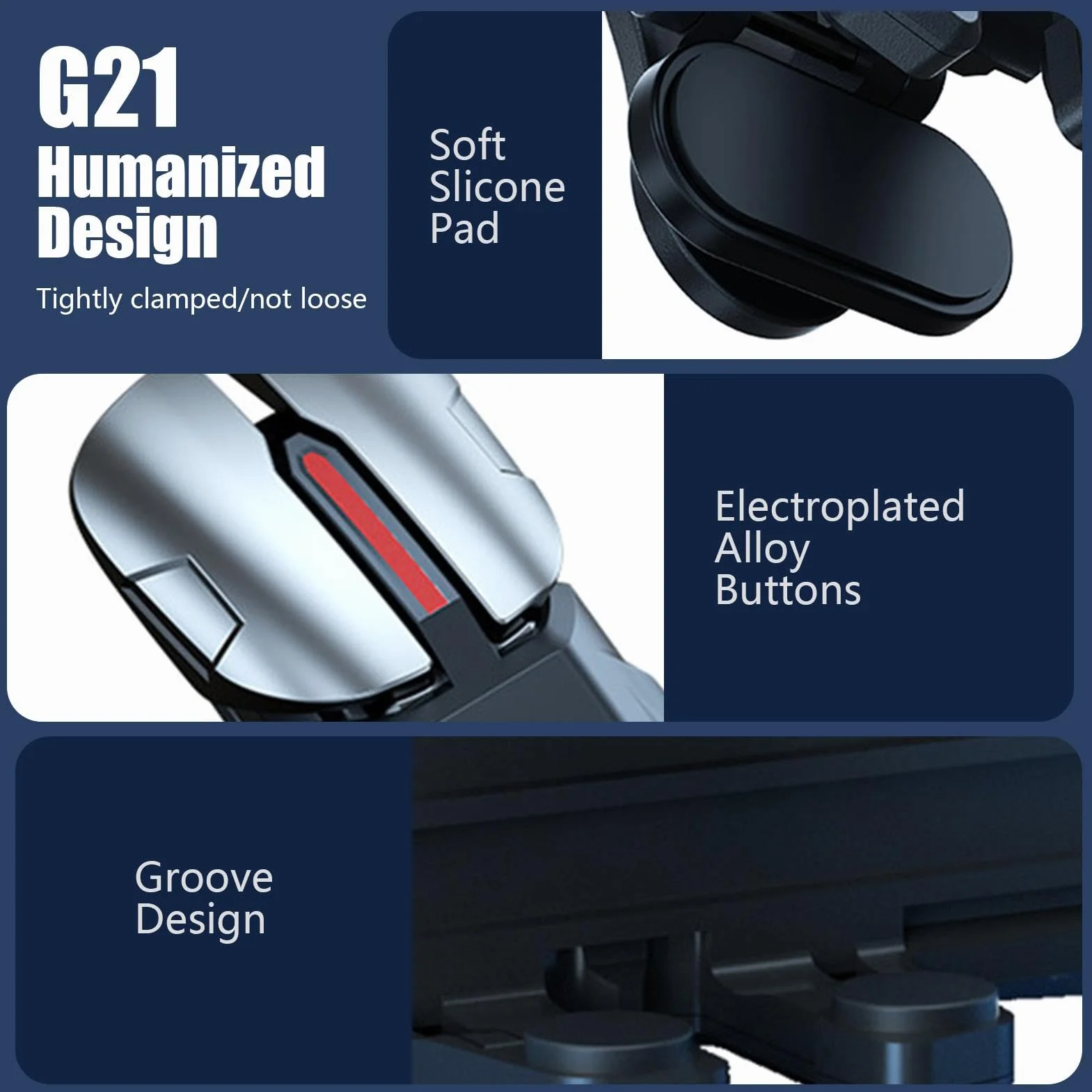 Controller da Gioco per Smartphone – Mobile Game Trigger, Univarsal Joystick | Portable Button Triggers, Sensitive Response, Lag-Grip Gamings, Design ergonomico, Compatibile con Pub G Mobile