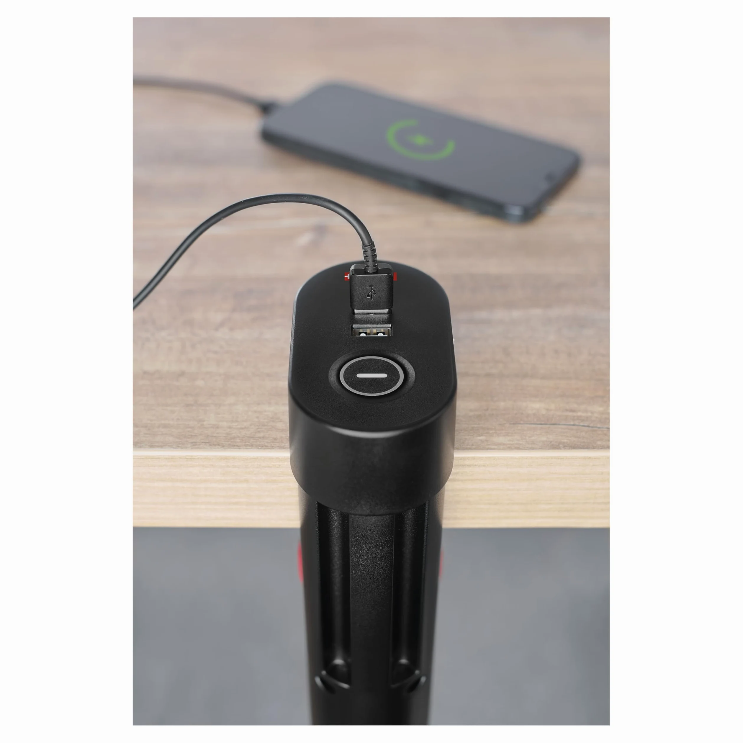 EMOS - Ciabatta elettrica verticale a 3 prese con USB, cavo da 1,5 m, standard francese