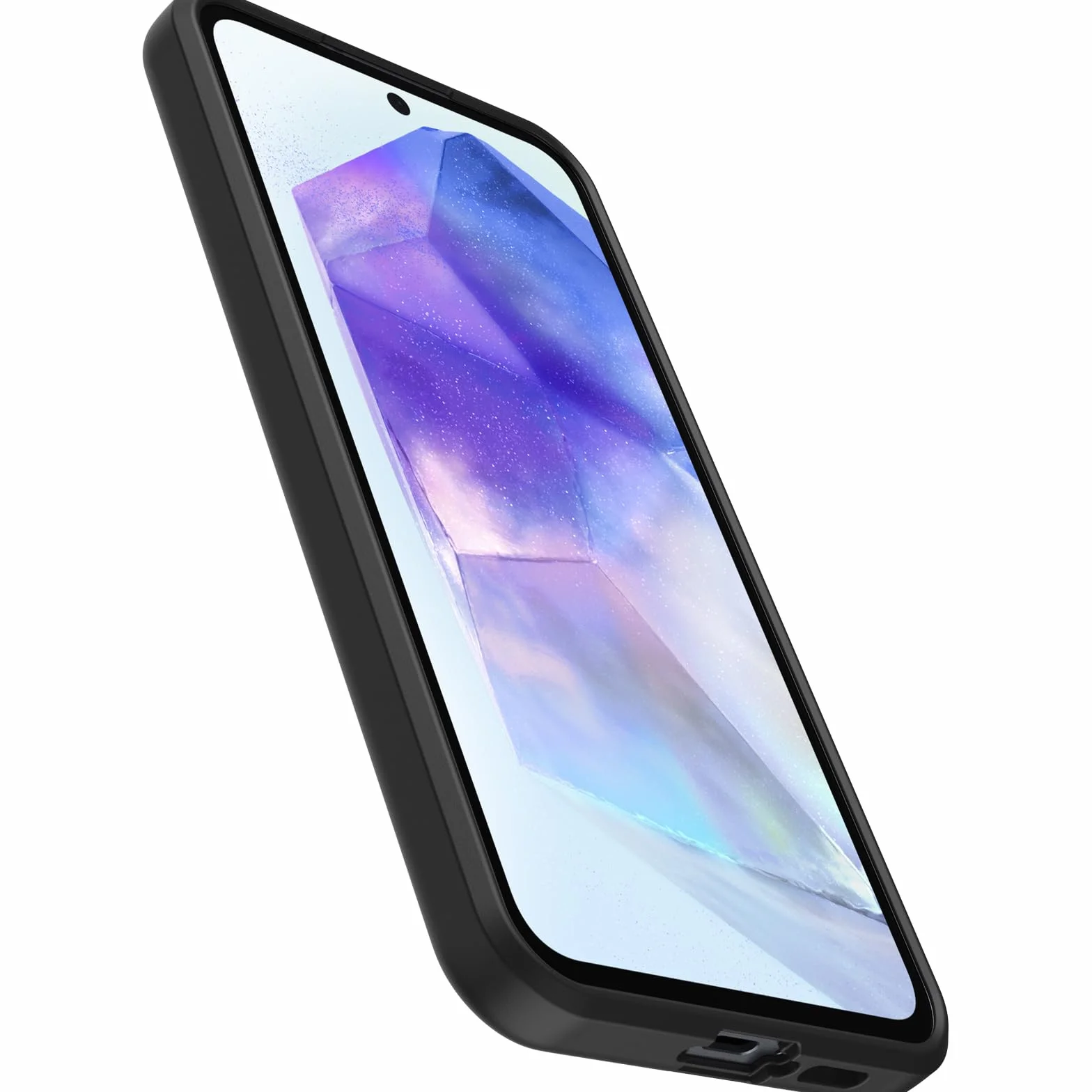 Cover per Samsung Galaxy A55 5G OtterBox React Series, resistente a shock e cadute fino, cover ultrasottile, testata a norme MIL-STD 810G, Nero