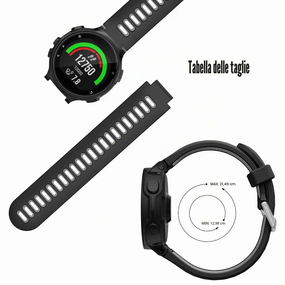 Cinturino Forerunner 735XT, Cinturini di Ricambio per polso Silicone con Sgancio Rapido per Forerunner 735XT 235 235Lite 230 220 620 630