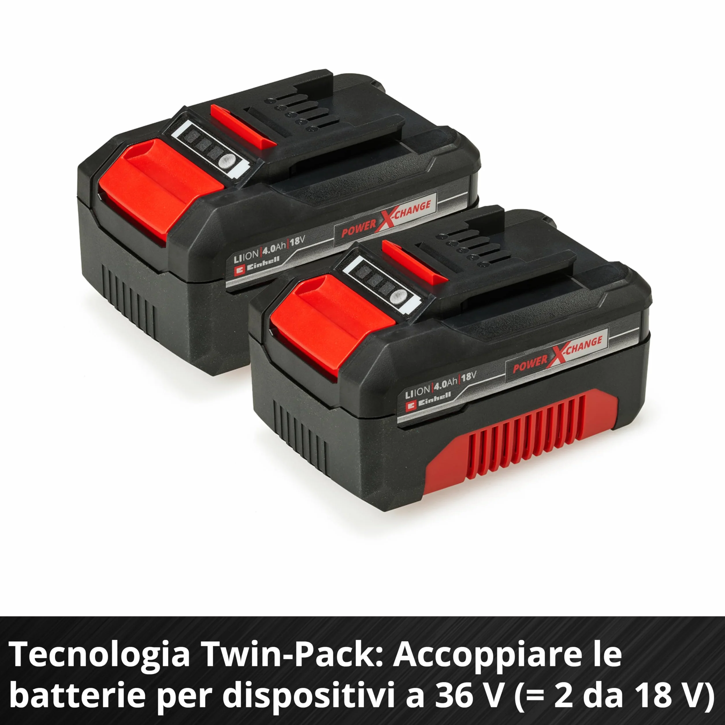 Einhell Power X-Change Starter Kit 2 Batterie 4,0 Ah Twincharger 18 V Li-Ion