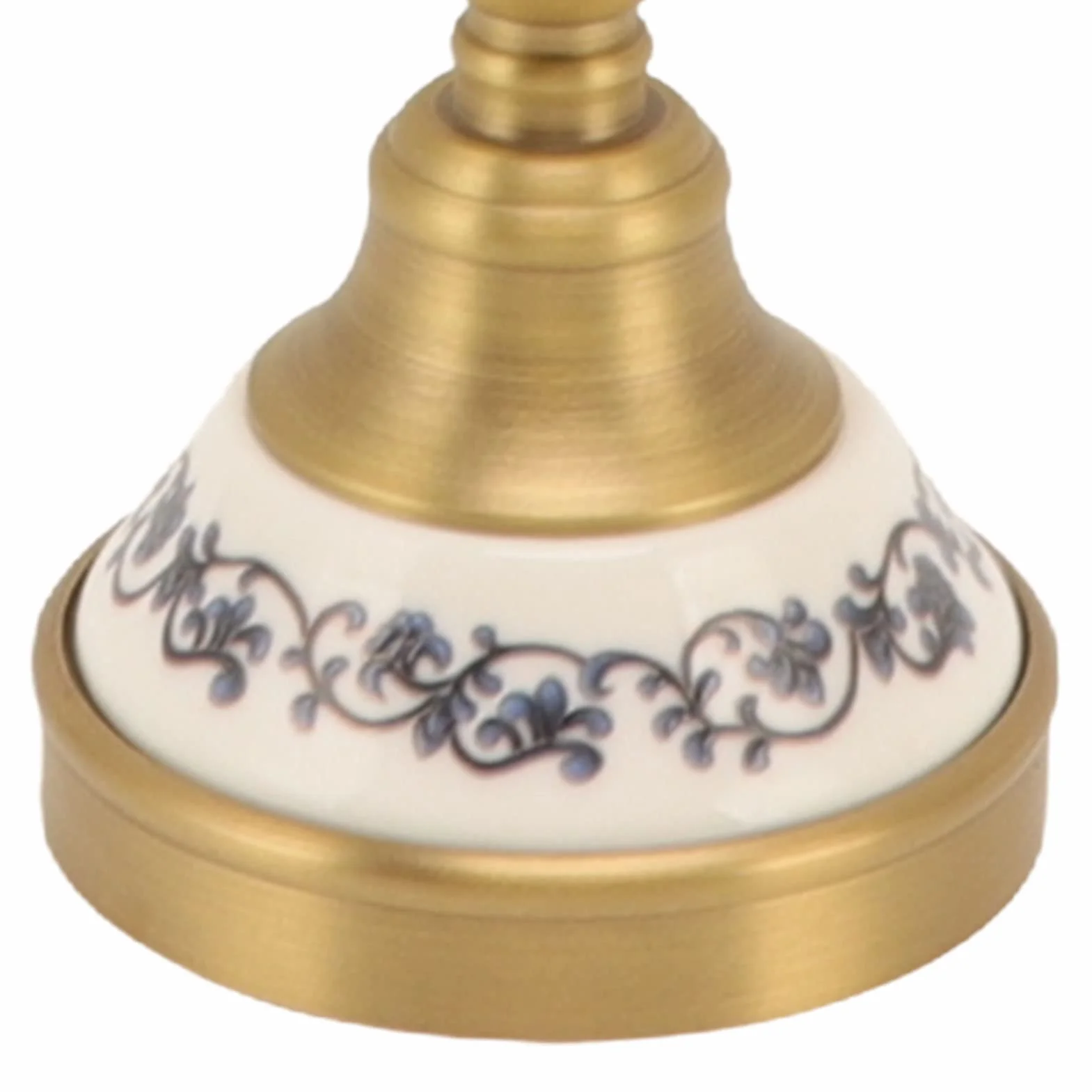 Anello portasciugamani in ottone antico, portasciugamani da bagno, portasciugamani a parete con adesivo in porcellana blu e bianco, struttura in acciaio inox durevole per