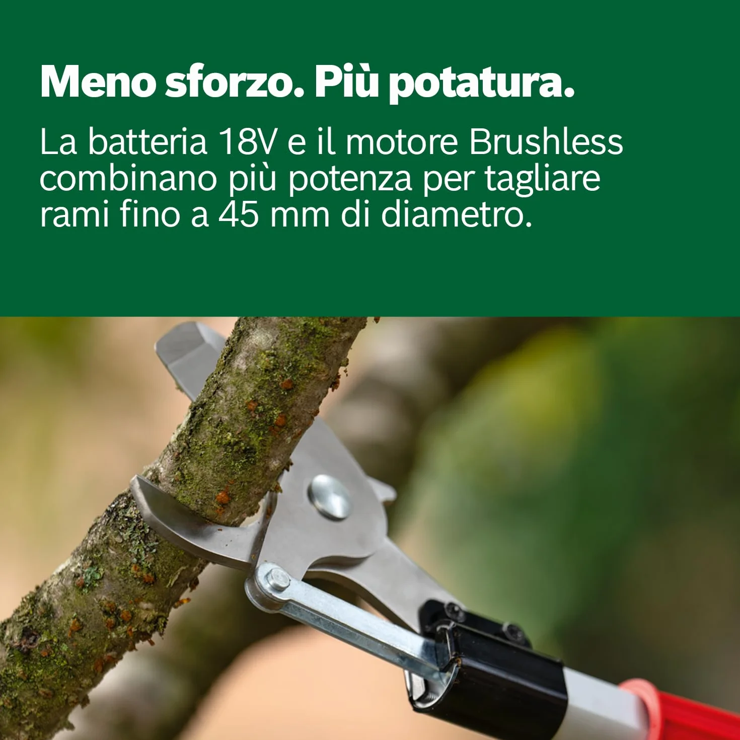 Bosch Advancedprune 18V-45 Forbici Potatura a Batteria 18V 45 mm 600 Tagli