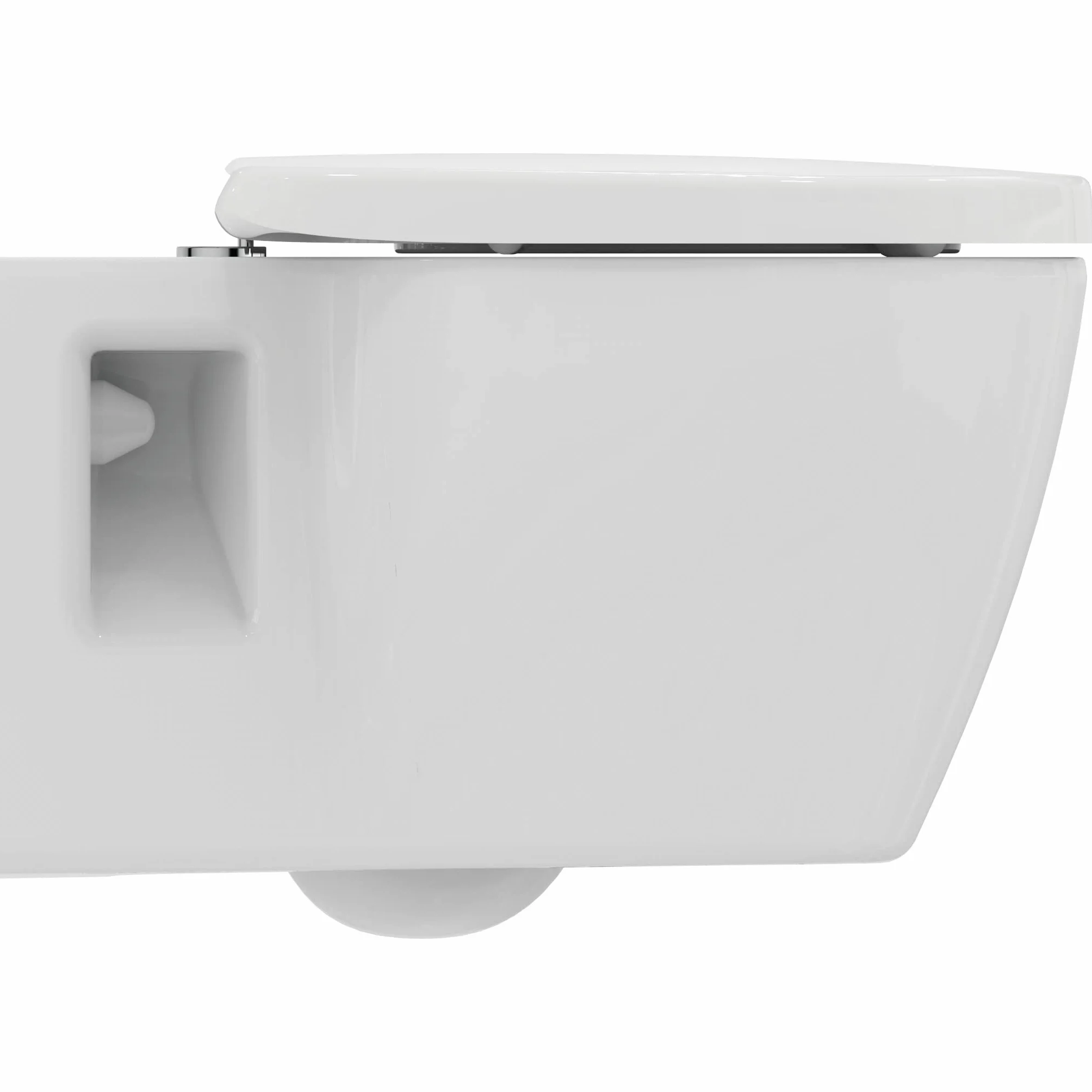 Ideal Standard - Connect, WC a parete completo di sedile WC a chiusura lenta, E-Packaging dedicato al trasporto in ceramica, bianco