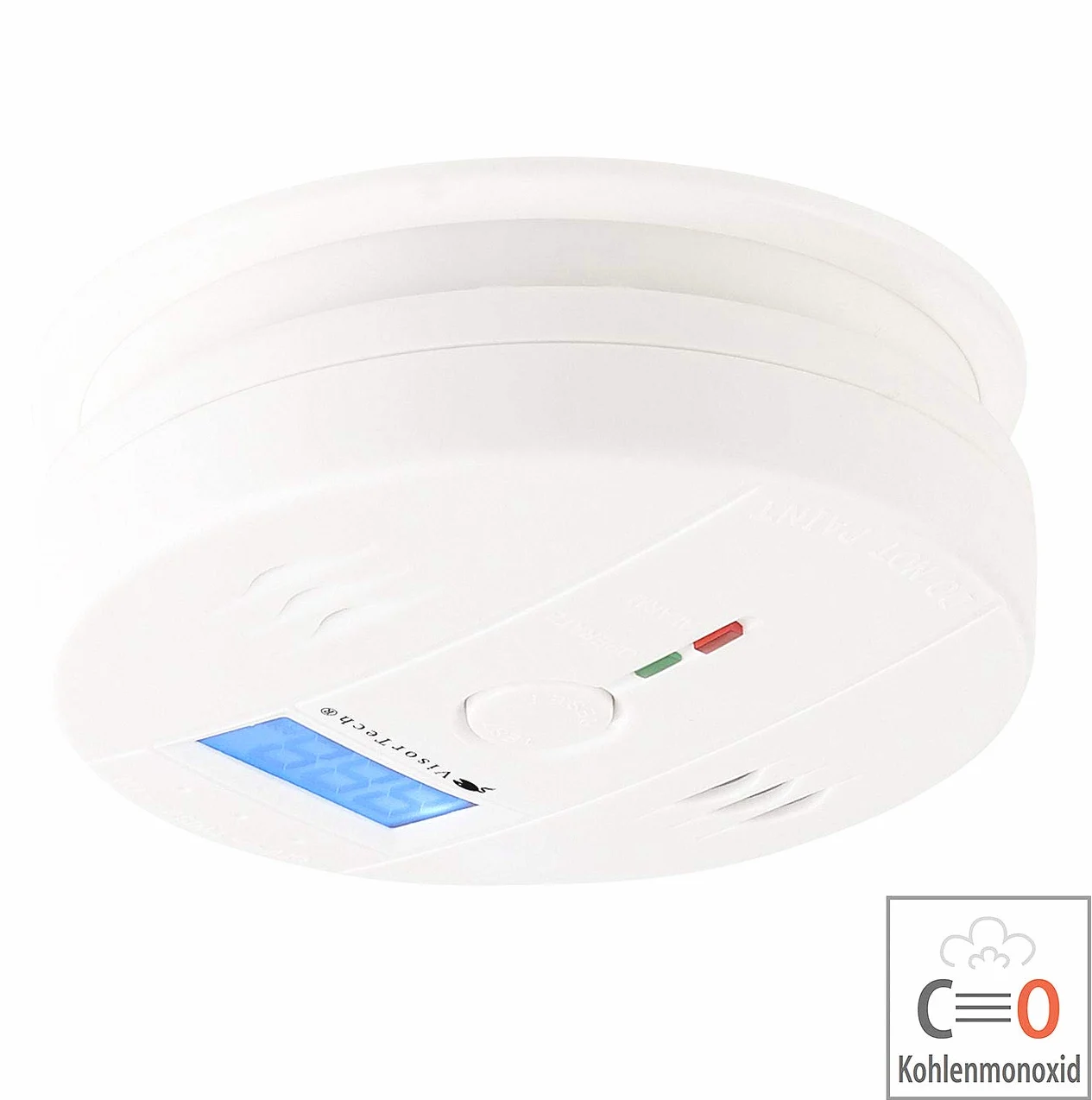 VisorTech rilevatori monossido carbonio: Digitale Rilevatore di monossido di carbonio, Set da 5, Display LCD, Allarme 85 dB (rilevatori digitali, rilevatore gas scarico, coltello)