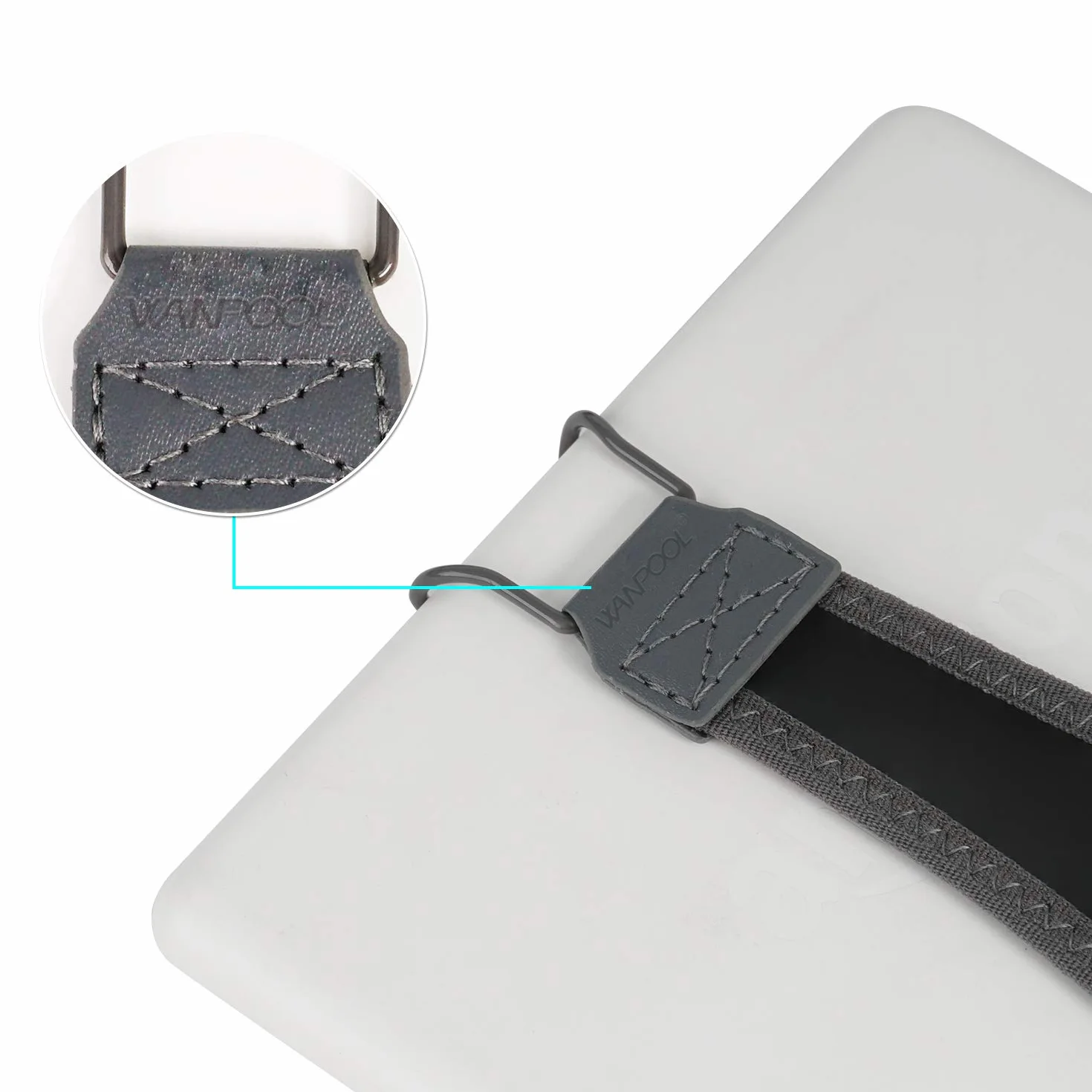 Supporto da polso con impugnatura per Kindle E-reader - Kindle e-reader 6" / Kindle Paperwhite/Kindle Voyage/Kindle Oasis/NOOK GlowLight Plus (grigio)