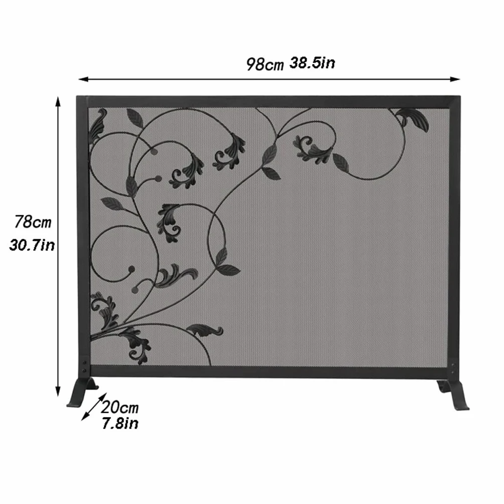 Schermi per Caminetti di Guardia Panel Schermo antincendio scolpito Art Floor Camino Schermo Schermo Decorativo Schermo divisorio Schermata cavo Craft Home Living Room Stove Recinzione Accessori per C