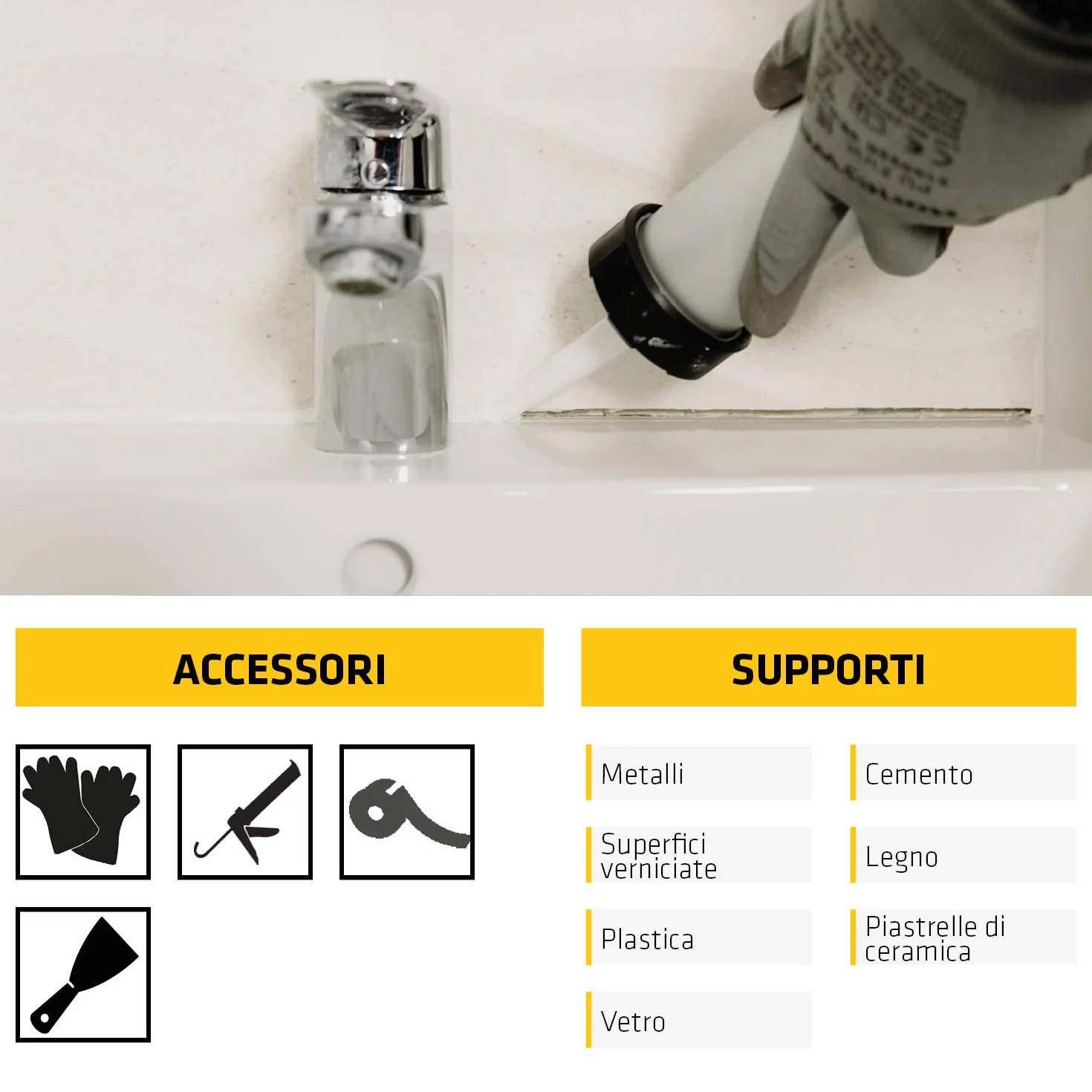 SIKA SikaSeal-175 Silicone sigillante per sanitari 300ml Grigio antimuffa