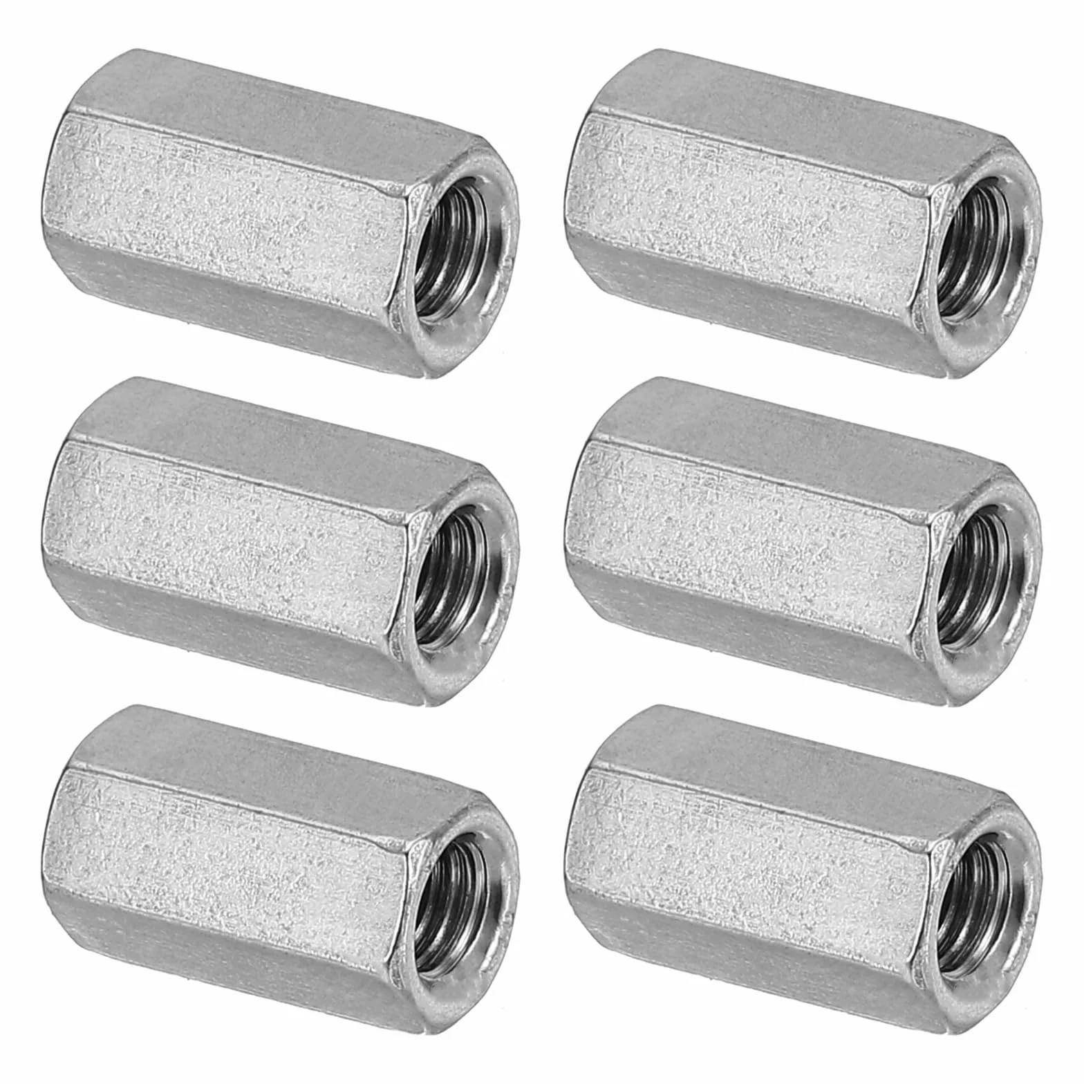 PATIKIL M5 x 0.8-Pitch Dado Esagonale Lungo Acciaio Inossidabile 304, 6 Pezzi 15mm Dadi di Accoppiamento