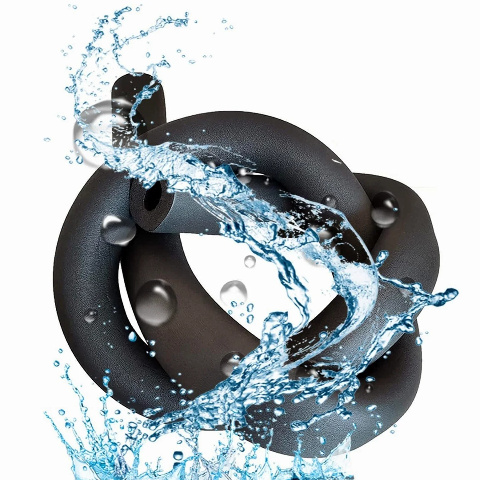 tubo isolante in schiuma, Manicotto isolante for tubi in schiuma da 1, 8 m Nero(10mm(3/8in))
