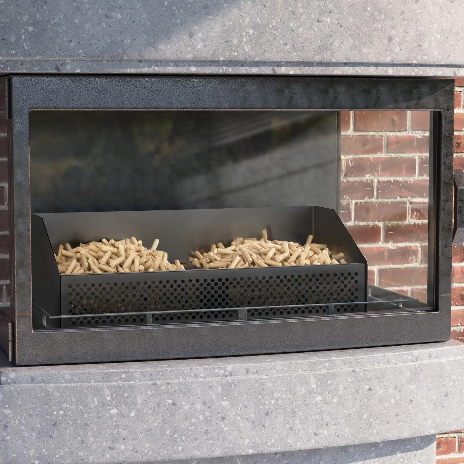 johgee Cestino a pellet, 50 × 25 × 17 cm, per camini e stufe